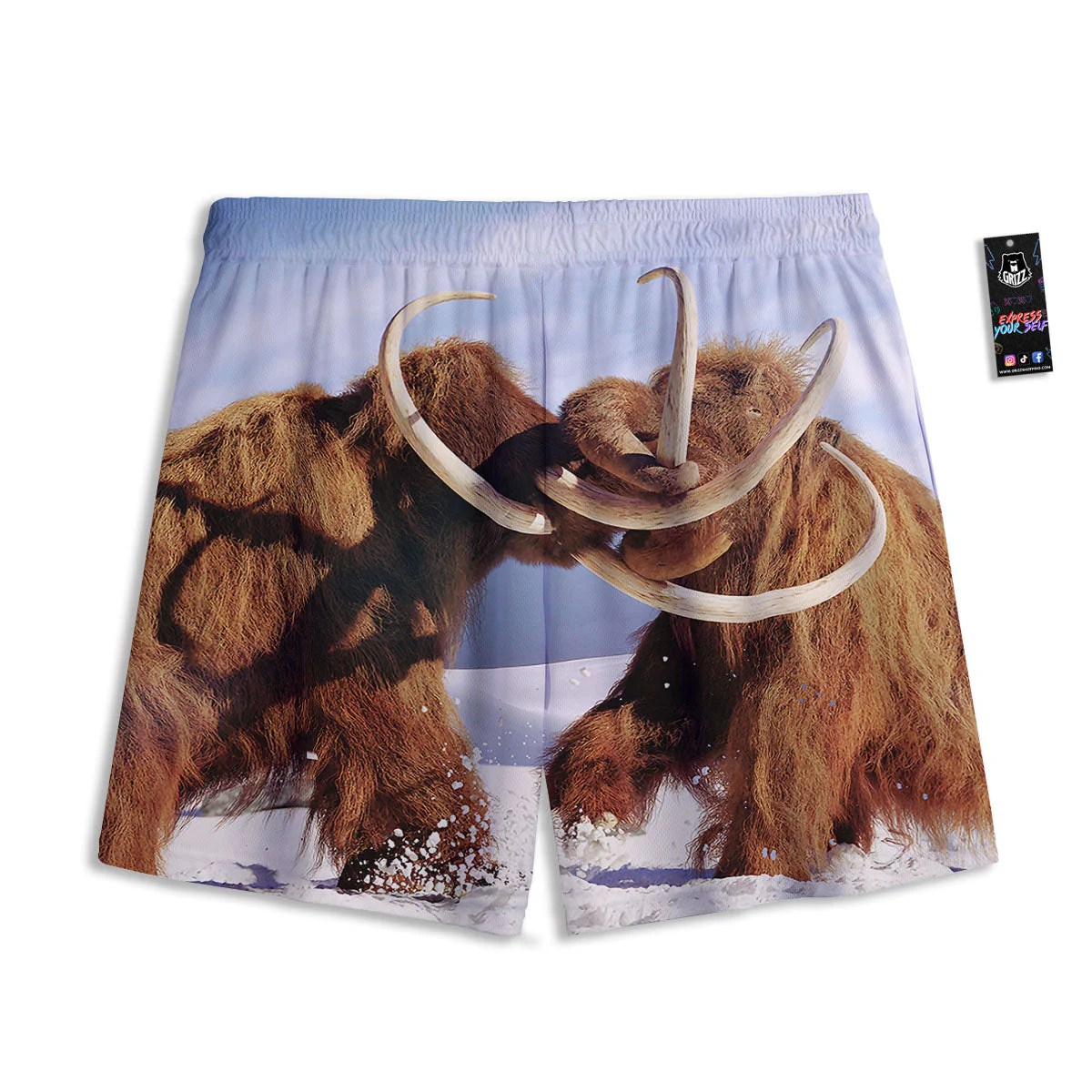 Frozen Mammoth Print Mesh Shorts - Image 2