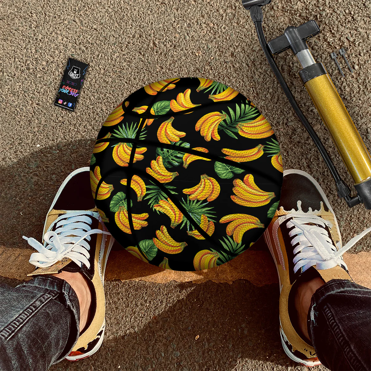 Fruit Banana Print Pattern Basketball - Image 2