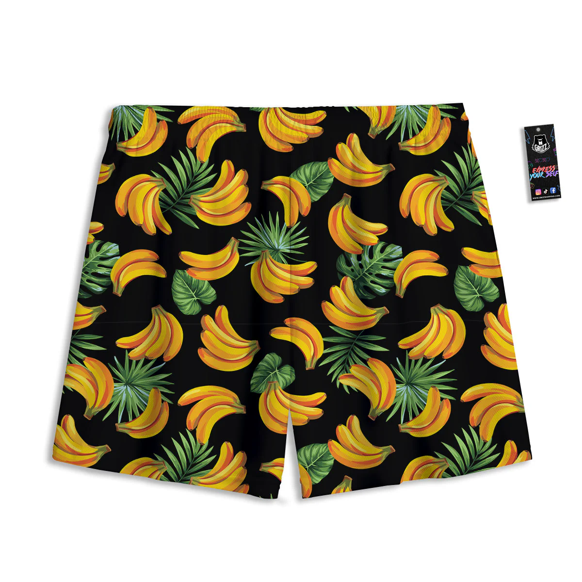 Fruit Banana Print Pattern Mesh Shorts - Image 2