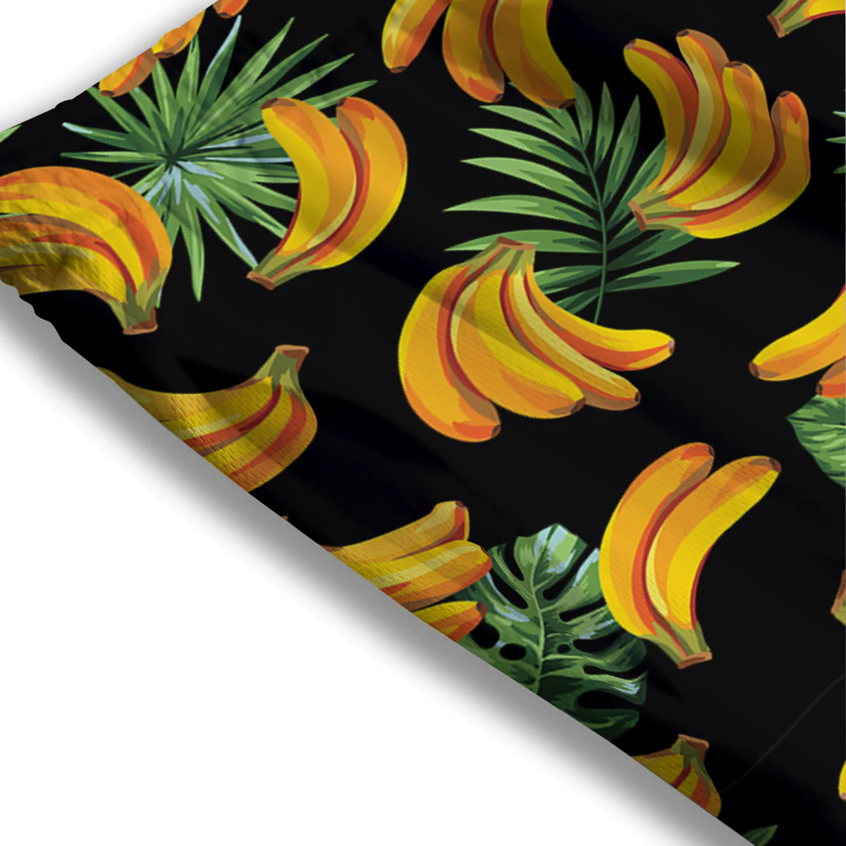 Fruit Banana Print Pattern Mesh Shorts - Image 3