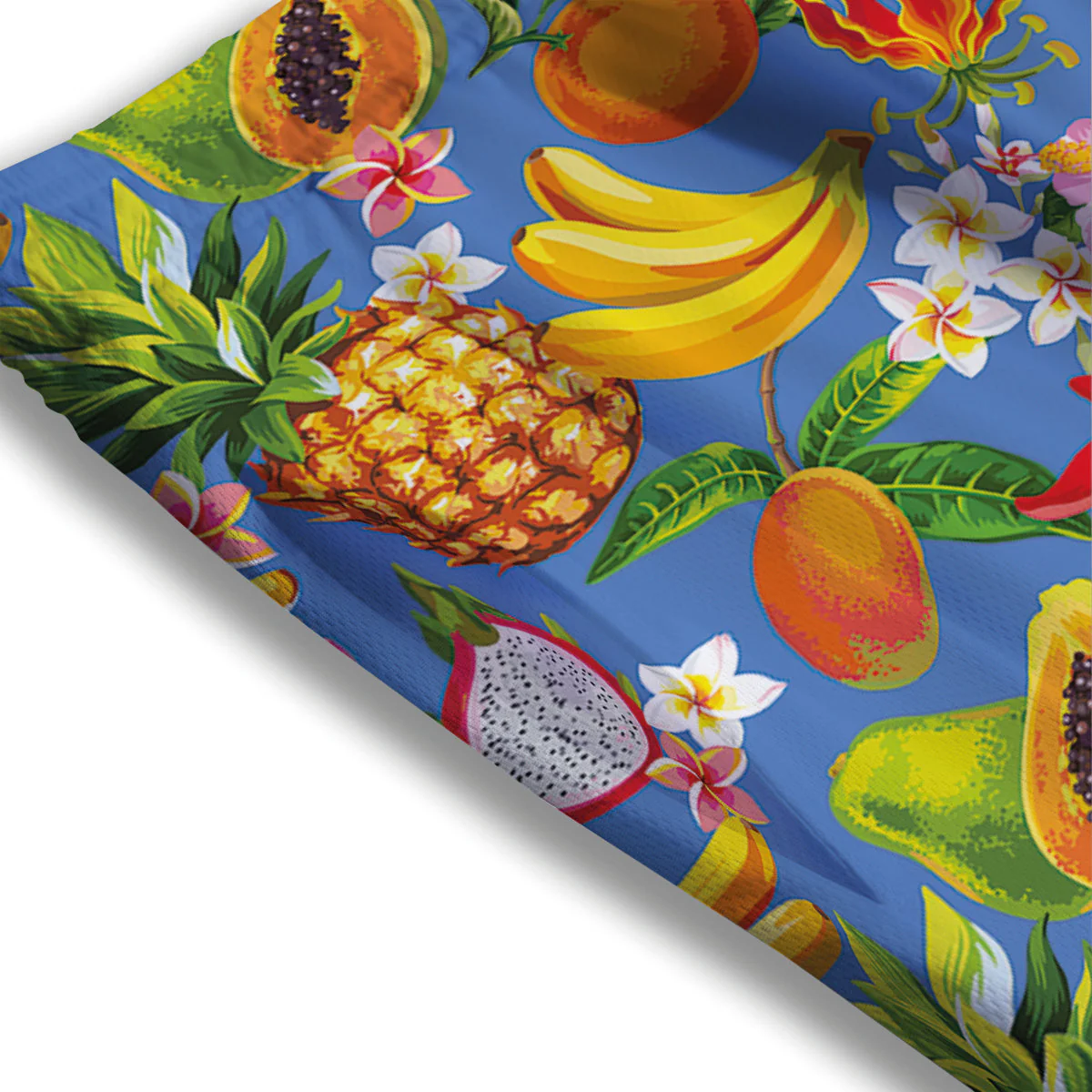 Fruits Aloha Tropical Print Pattern Mesh Shorts - Image 3