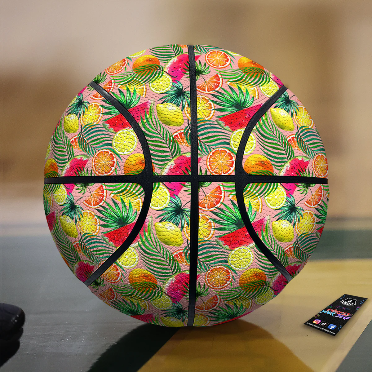 Fruits Cute Tropical Print Pattern Basketball