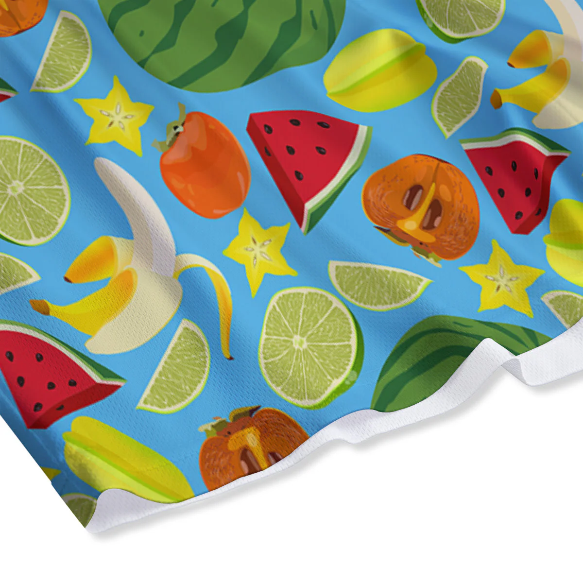 Fruits Depicting Print Pattern Mesh Shorts - Image 4