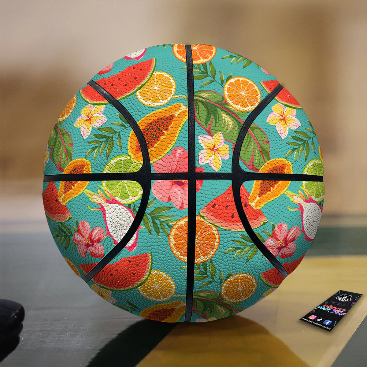 Fruits Tropical Paradise Print Pattern Basketball