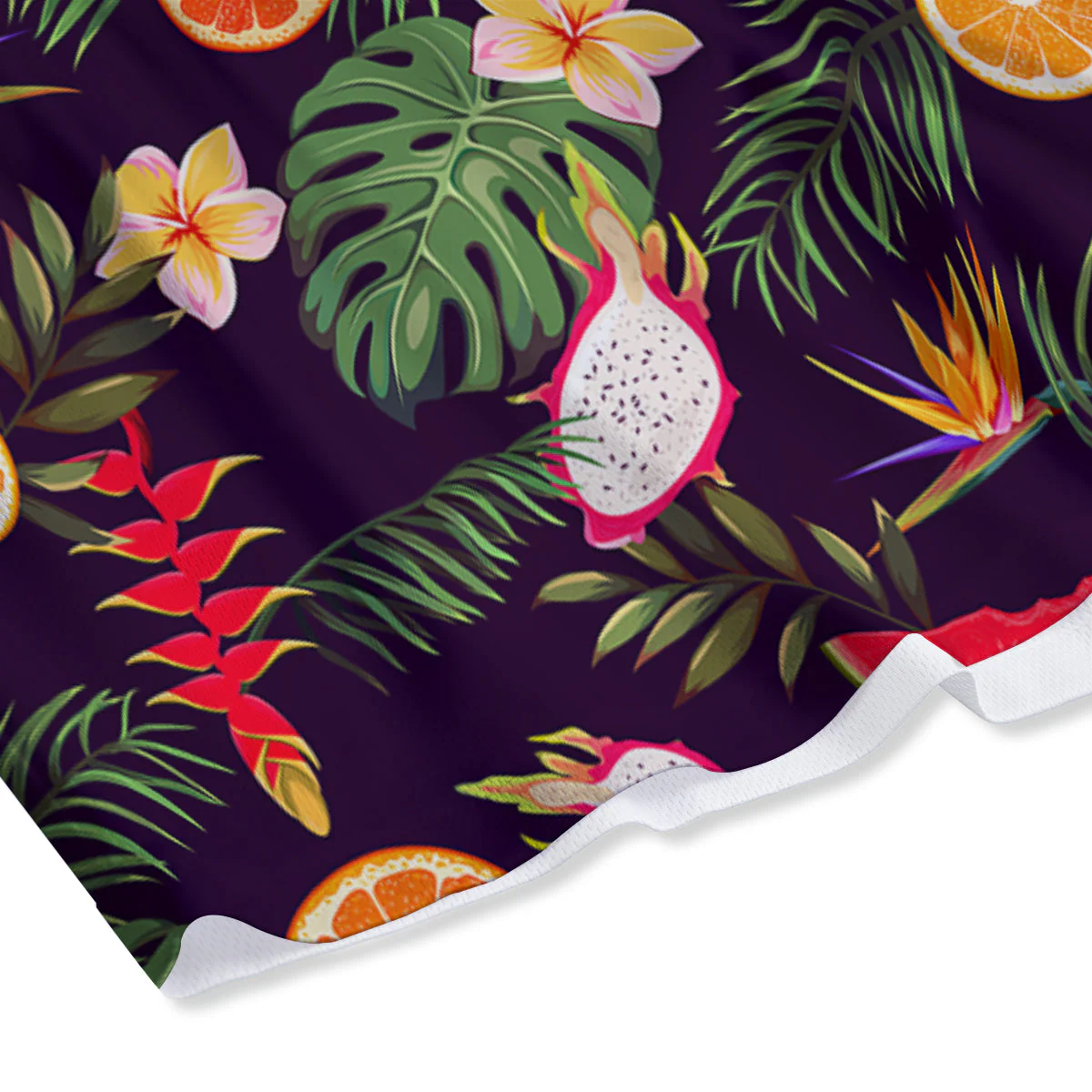 Fruits Tropical Print Pattern Mesh Shorts - Image 4