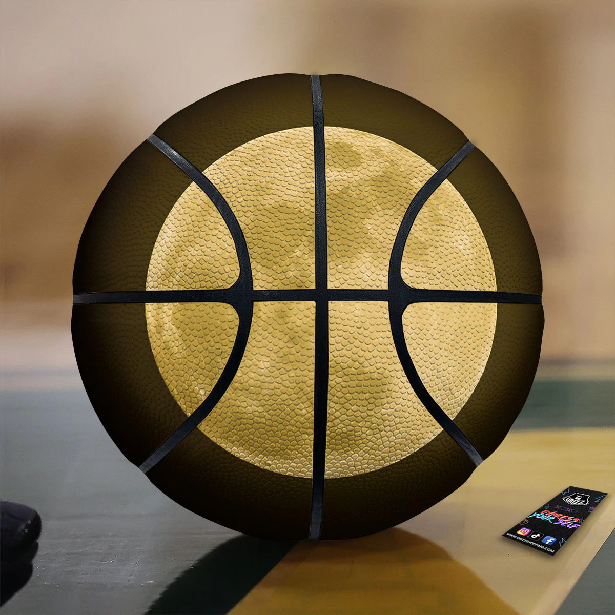 Full Moon Night Sky Print Basketball