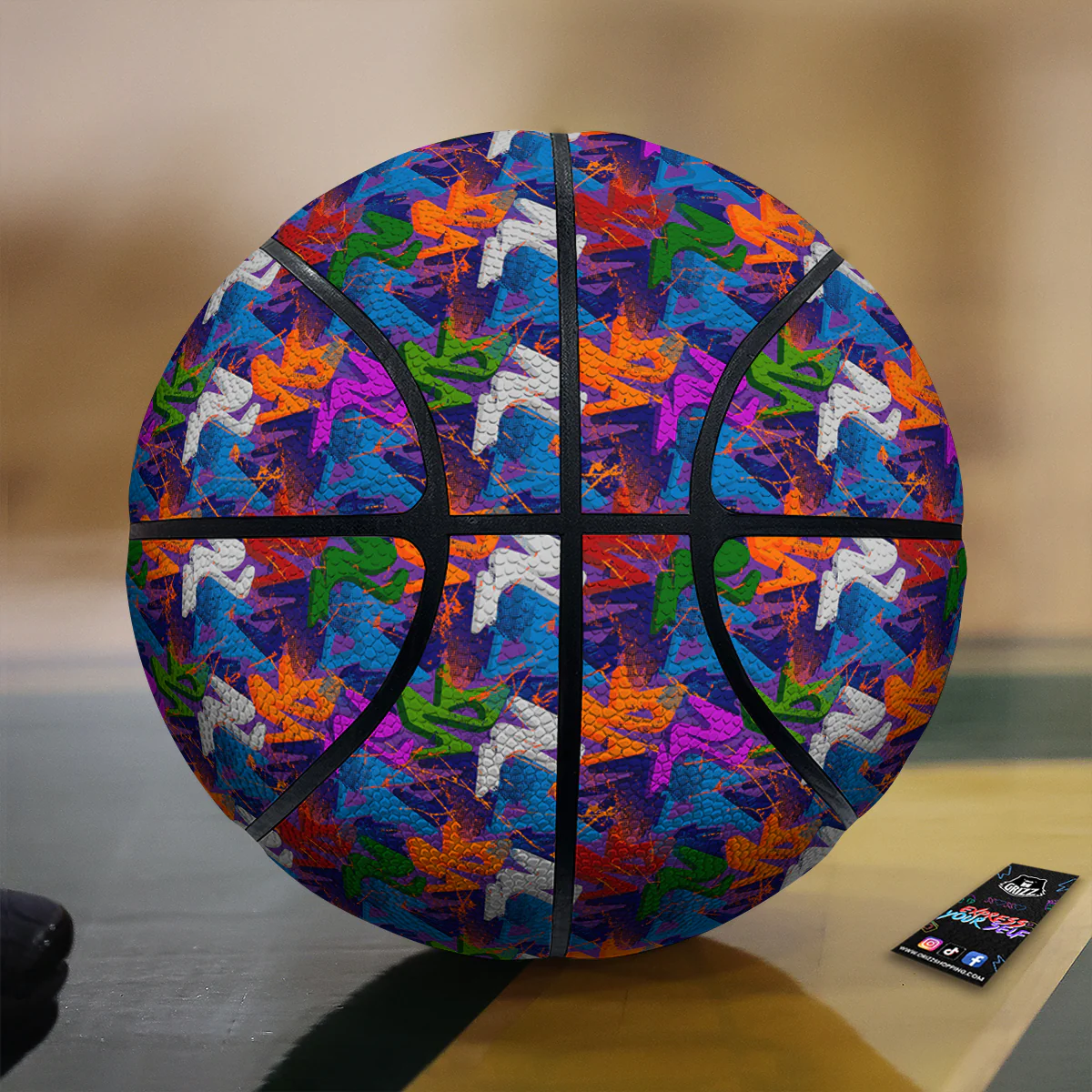 Funky Abstract Print Pattern Basketball