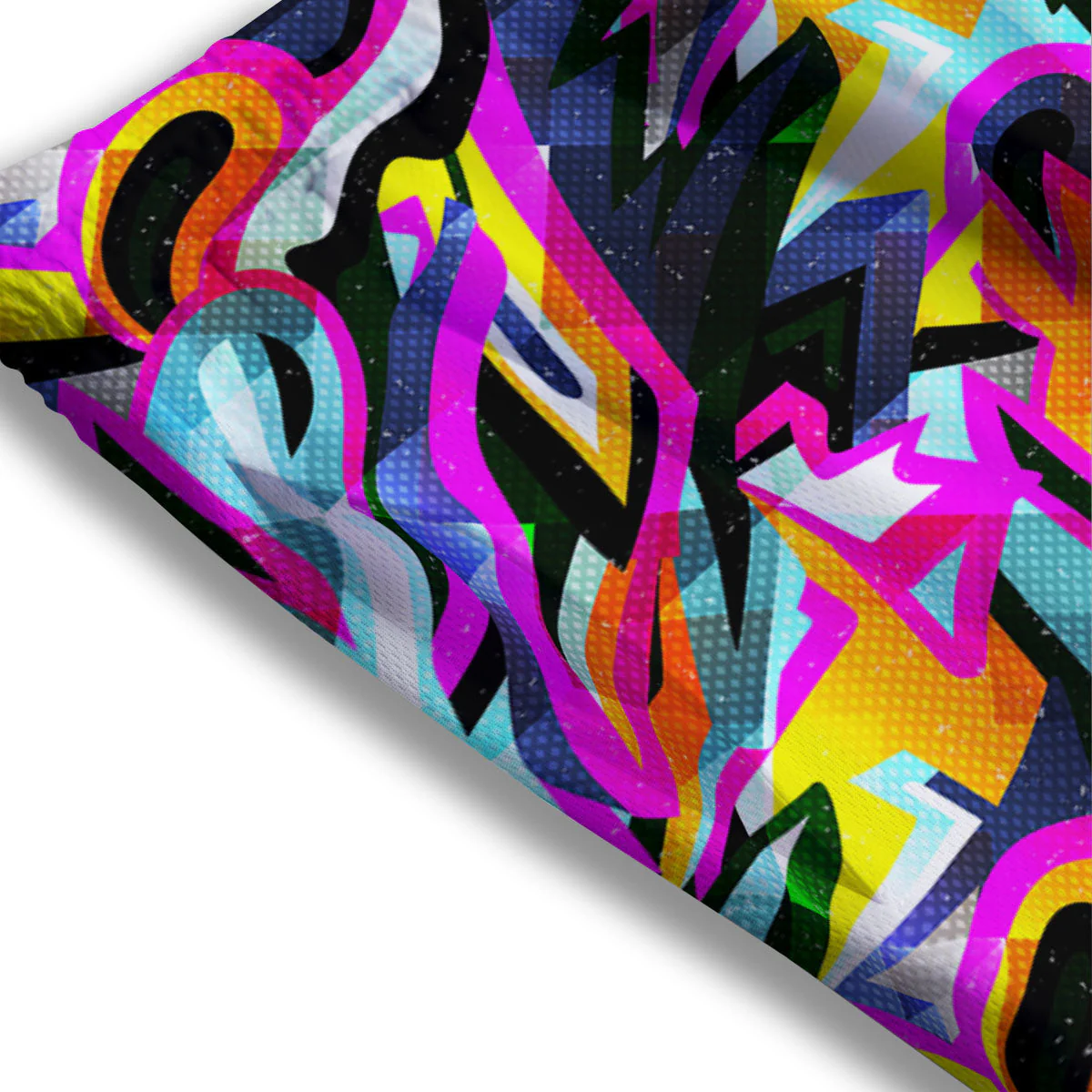 Funky Psychedelic Print Pattern Mesh Shorts - Image 3