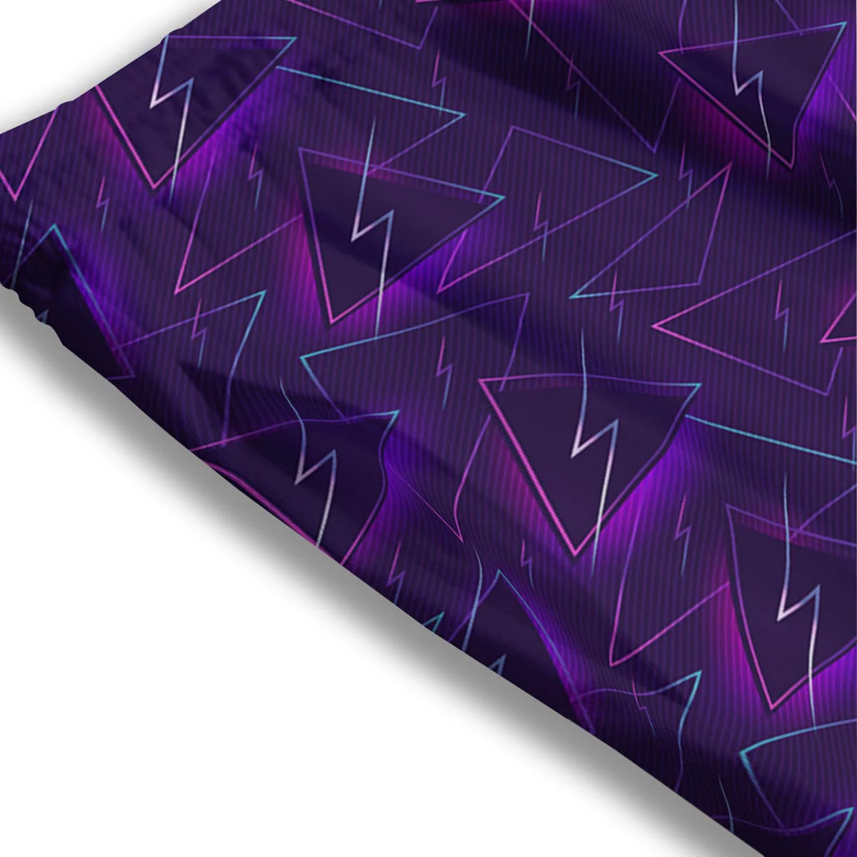 Funky Retro Print Pattern Mesh Shorts - Image 3