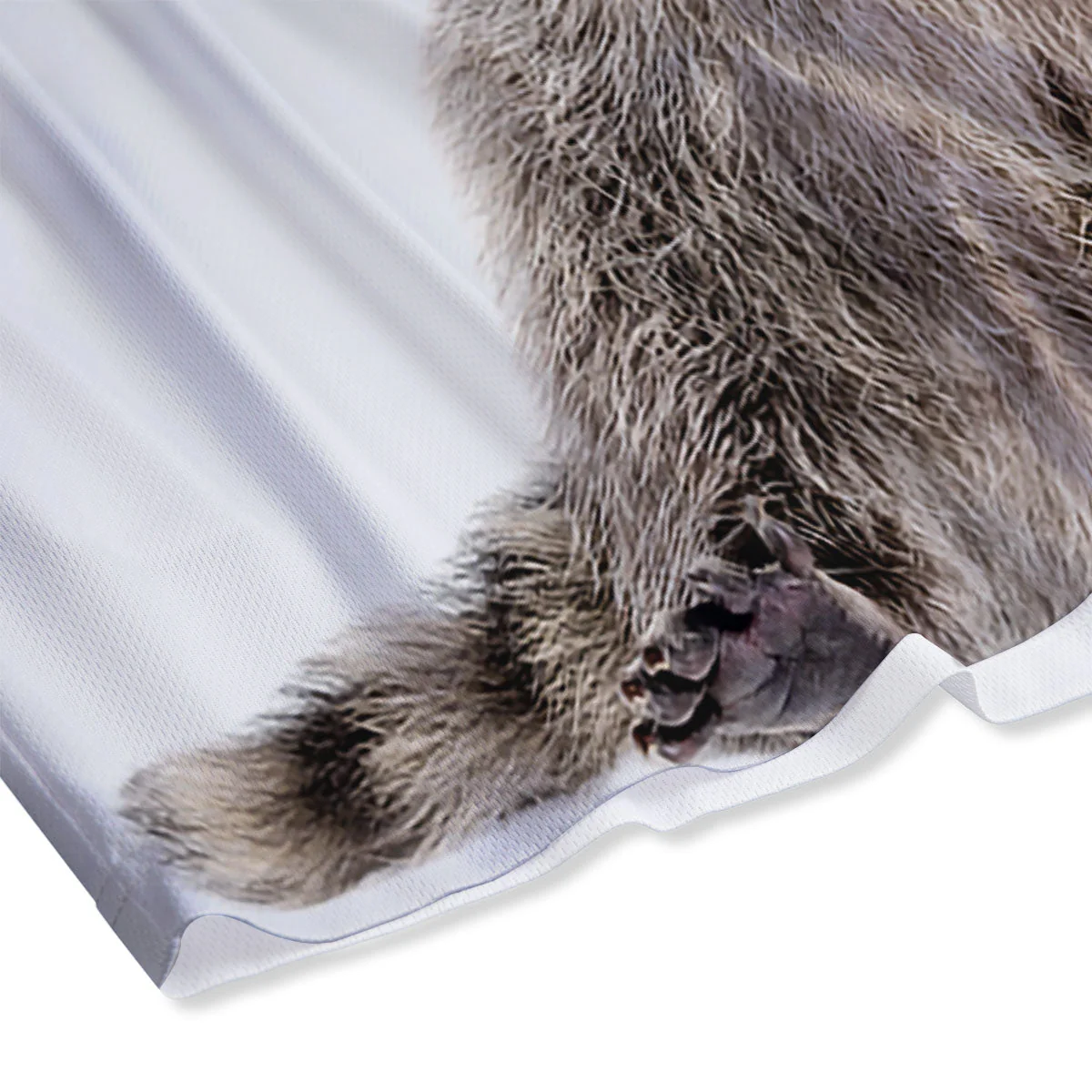 Funny Raccoon Print Mesh Shorts - Image 4