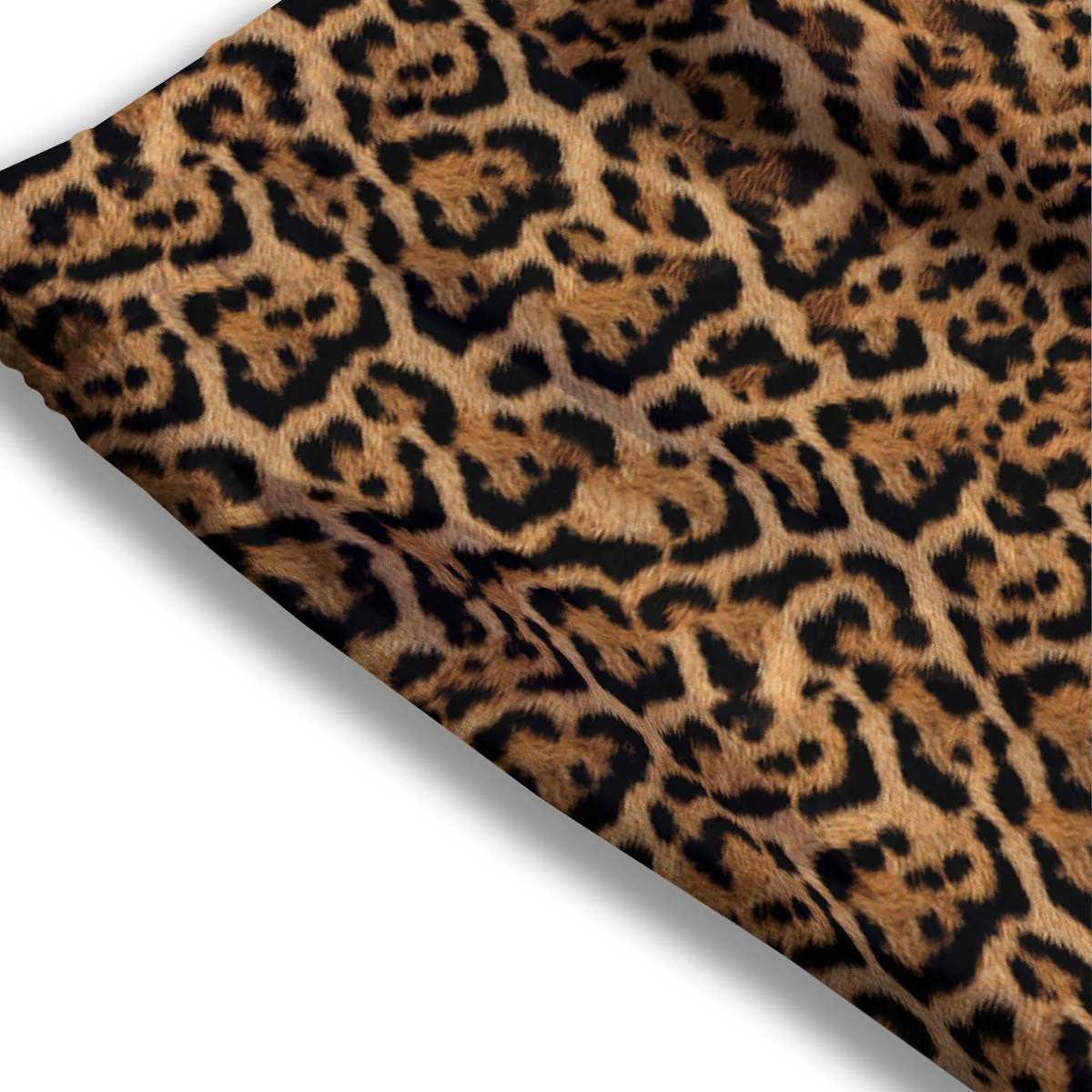 Fur Jaguar Print Pattern Mesh Shorts - Image 3