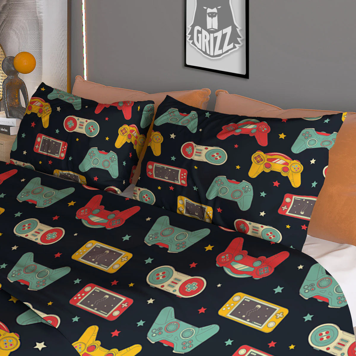 Gadgets Video Game Print Pattern Duvet Cover Bedding Set - Image 3