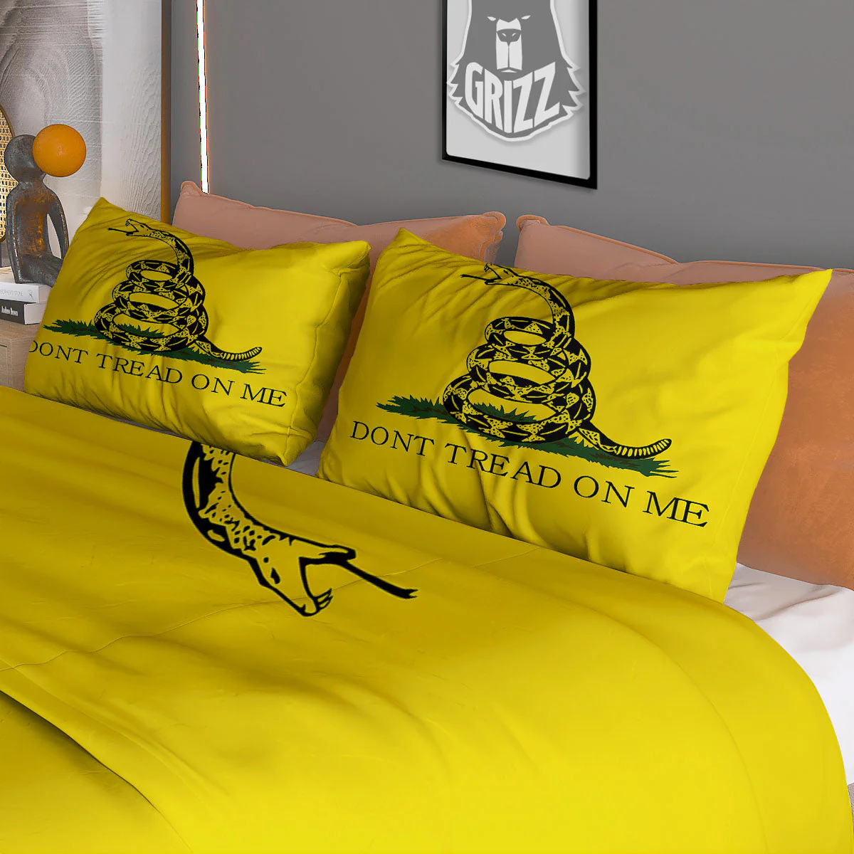 Gadsden Flag Don't Tread On Me Print Duvet Cover Bedding Set - Image 3