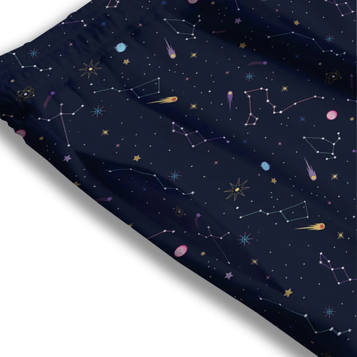 Galaxy Constellation Print Pattern Mesh Shorts - Image 3
