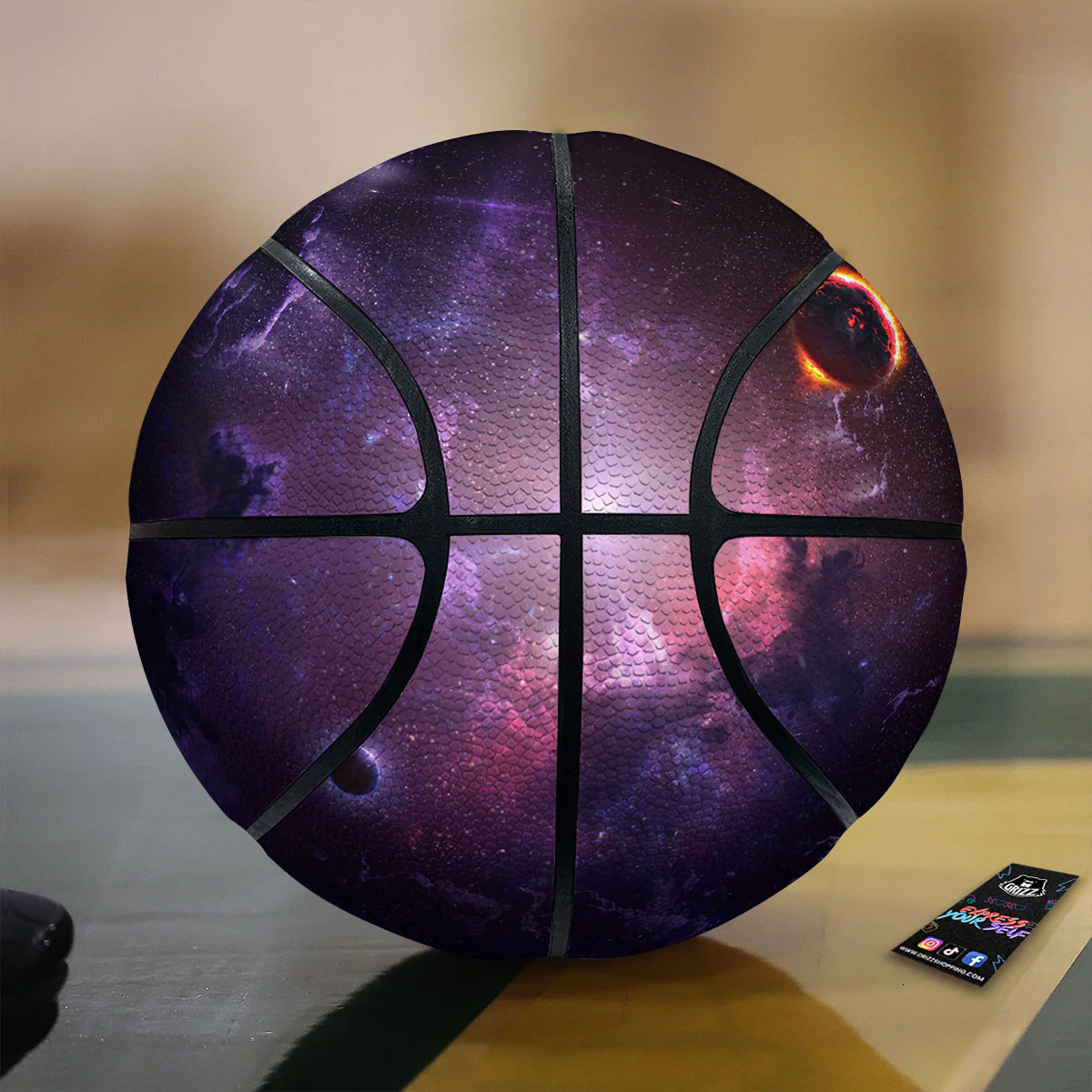 Galaxy Deep Space Light Stardust Print Basketball