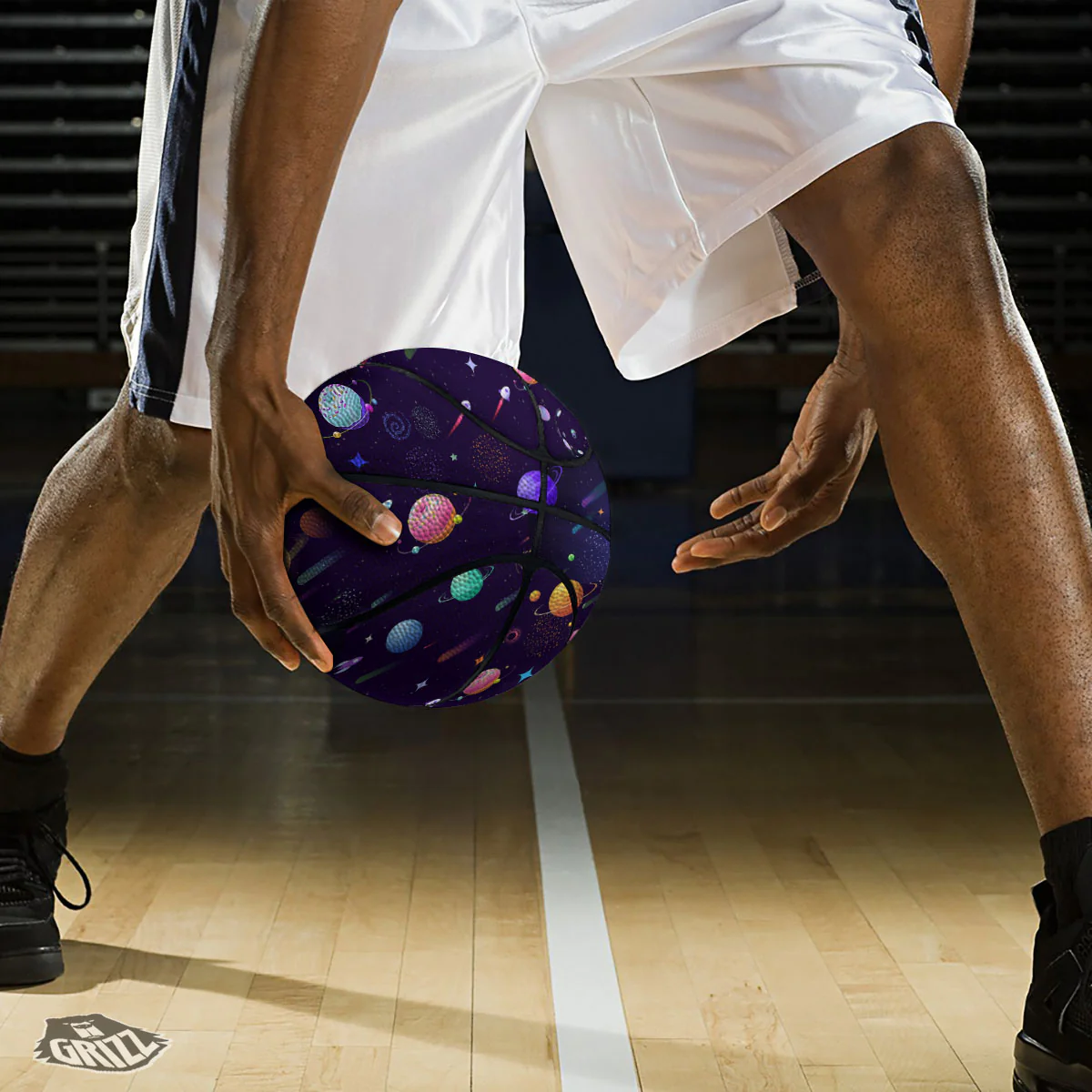 Galaxy Space Abstract Cartoon Print Basketball - Image 3