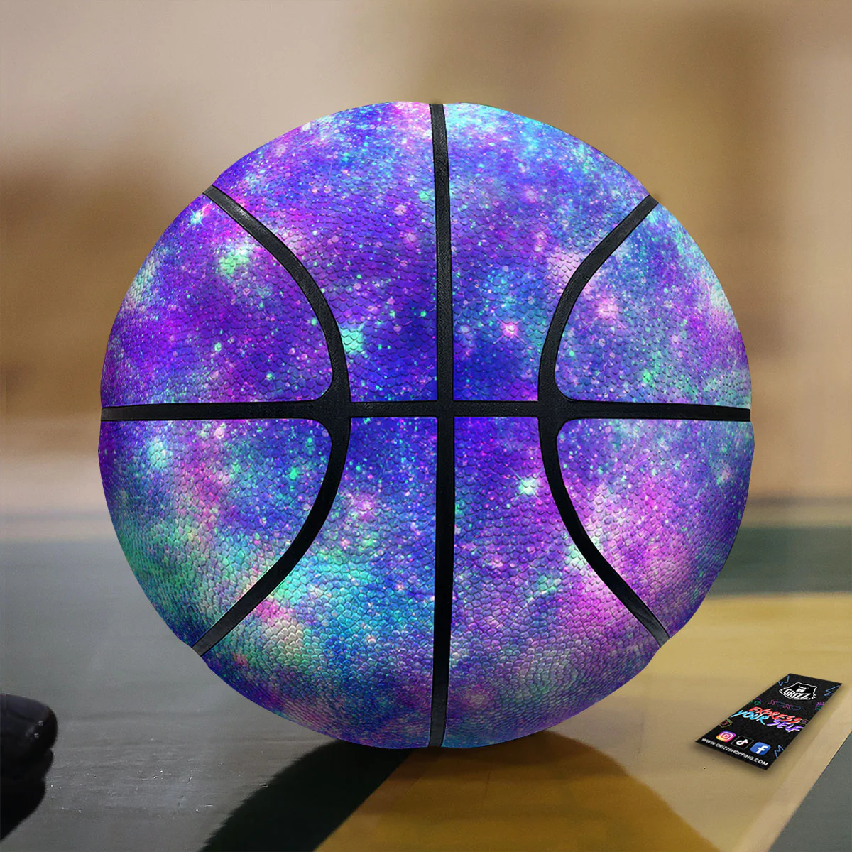 Galaxy Space Abstract Colorful Print Basketball