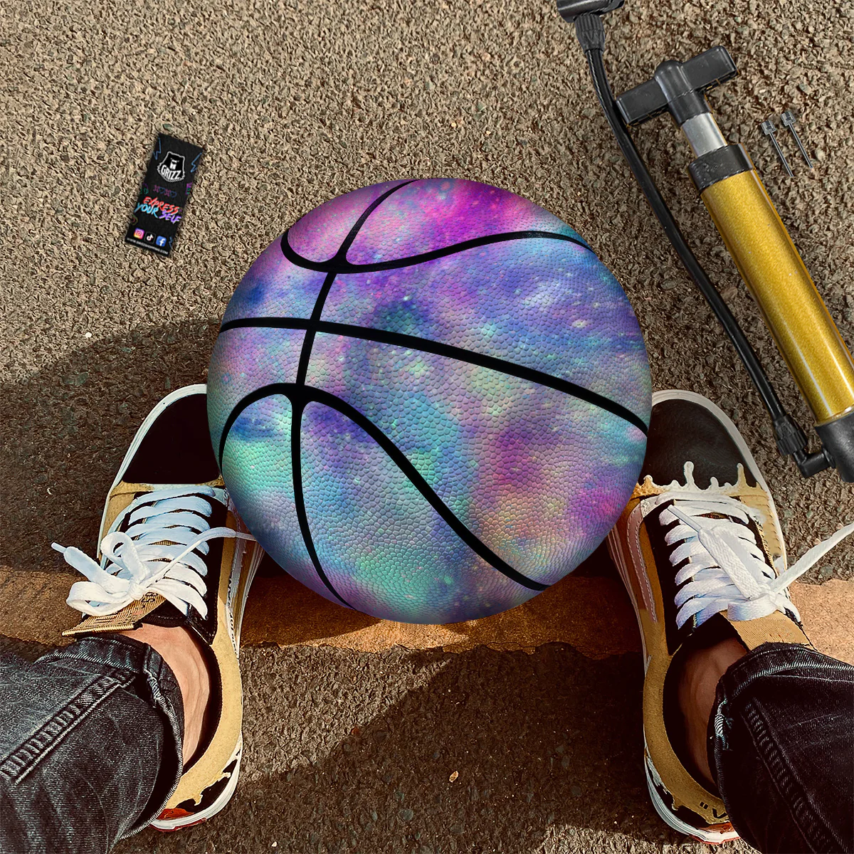 Galaxy Space Colorful Universe Print Basketball - Image 3