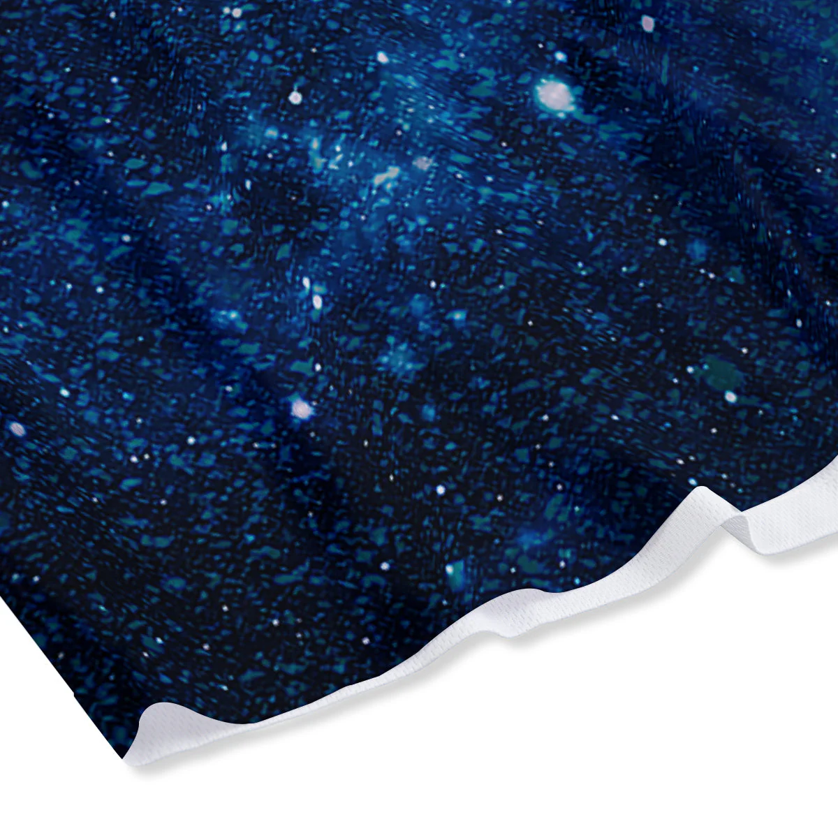 Galaxy Space Dark Blue Print Mesh Shorts - Image 4