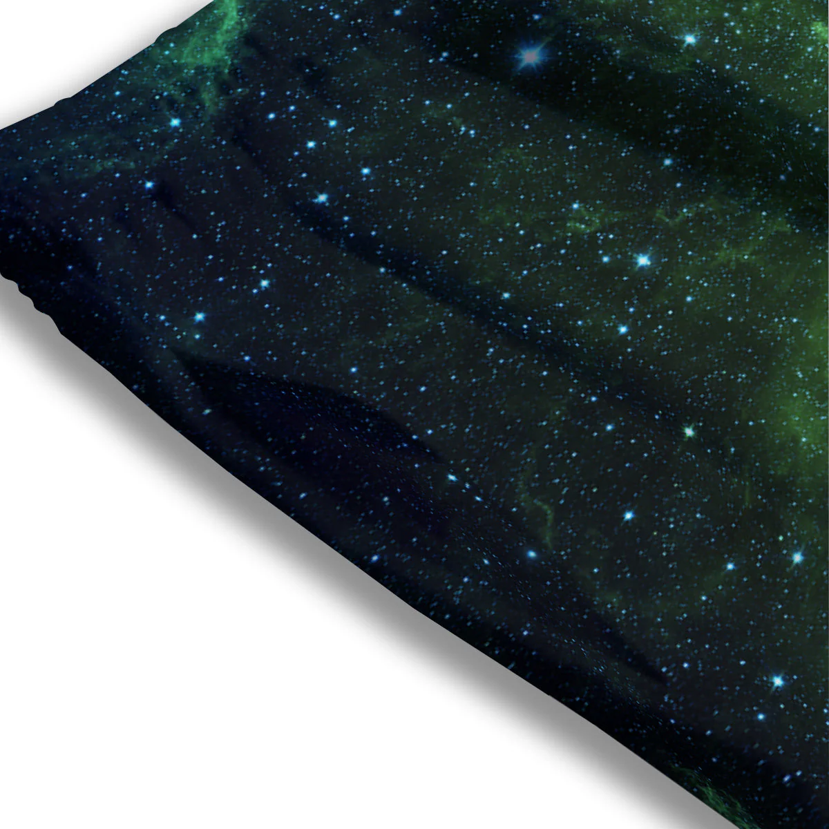 Galaxy Space Dark Green Print Mesh Shorts - Image 3