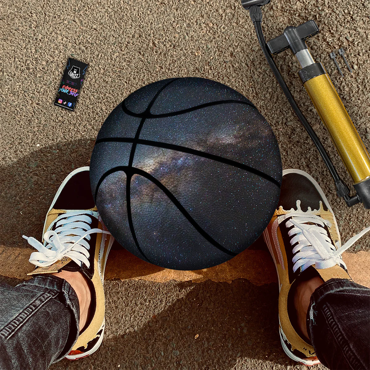 Galaxy Space Dark Milky Way Print Basketball - Image 2