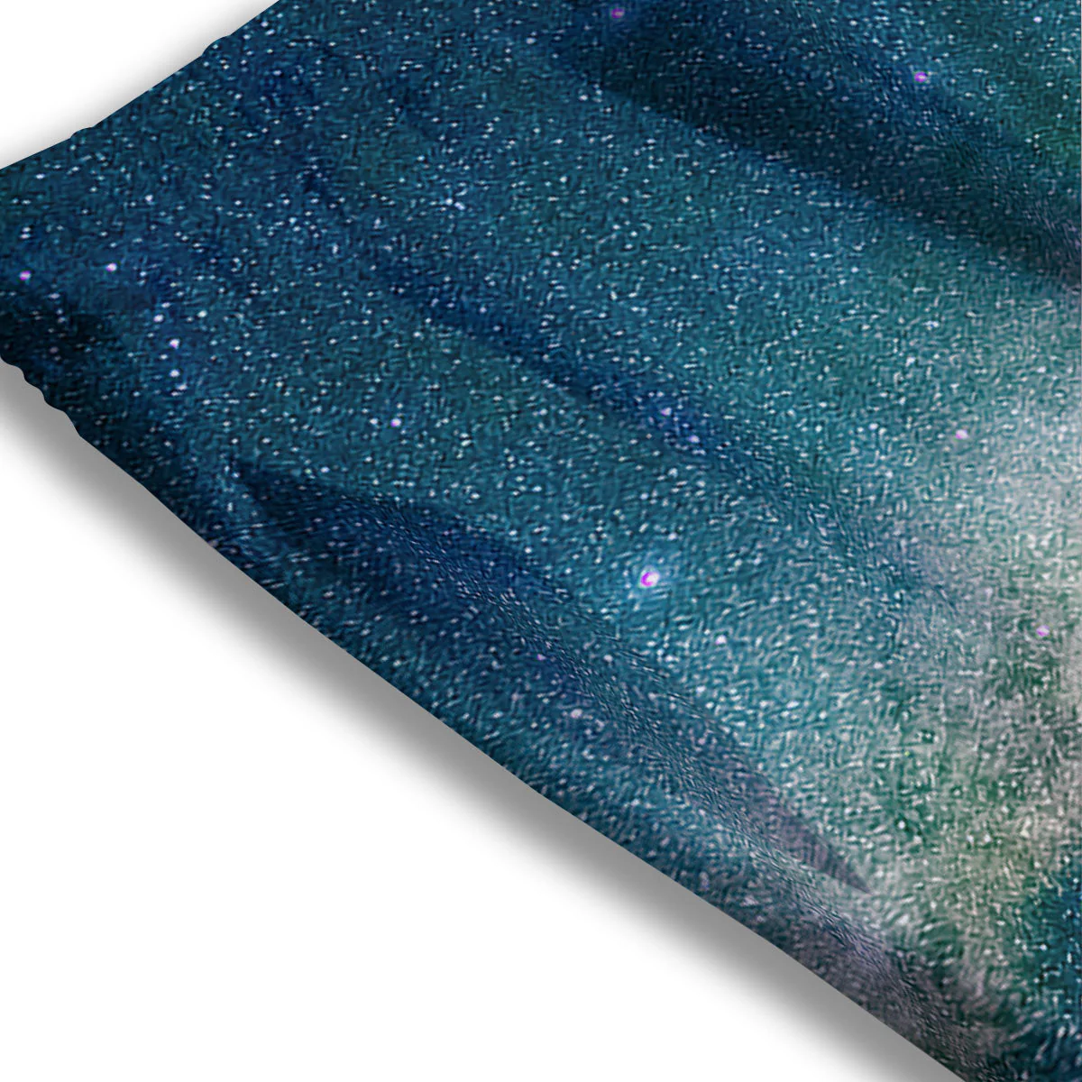 Galaxy Space Dark Teal Print Mesh Shorts - Image 3