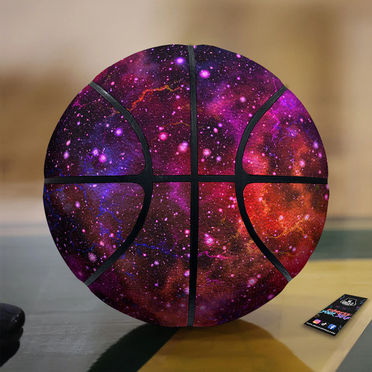 Galaxy Space Purple Dark Print Basketball