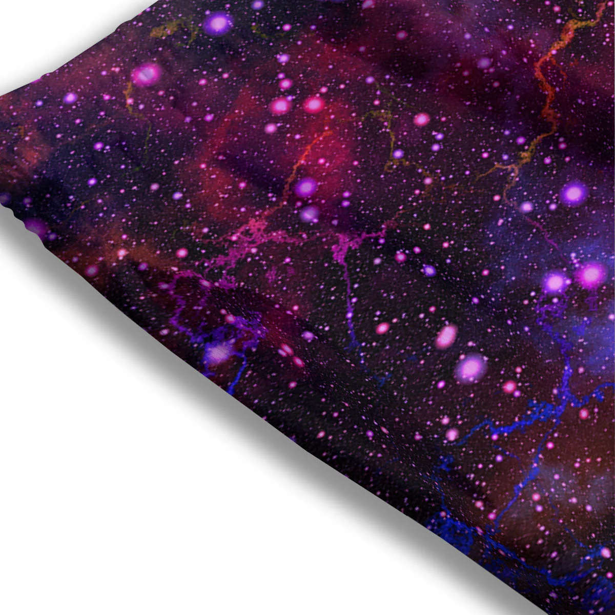 Galaxy Space Red Purple Nebula Print Mesh Shorts - Image 3