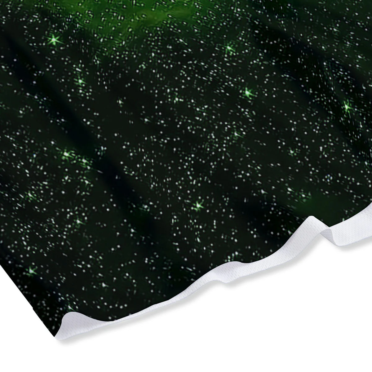 Galaxy Sparkle Green Print Mesh Shorts - Image 4