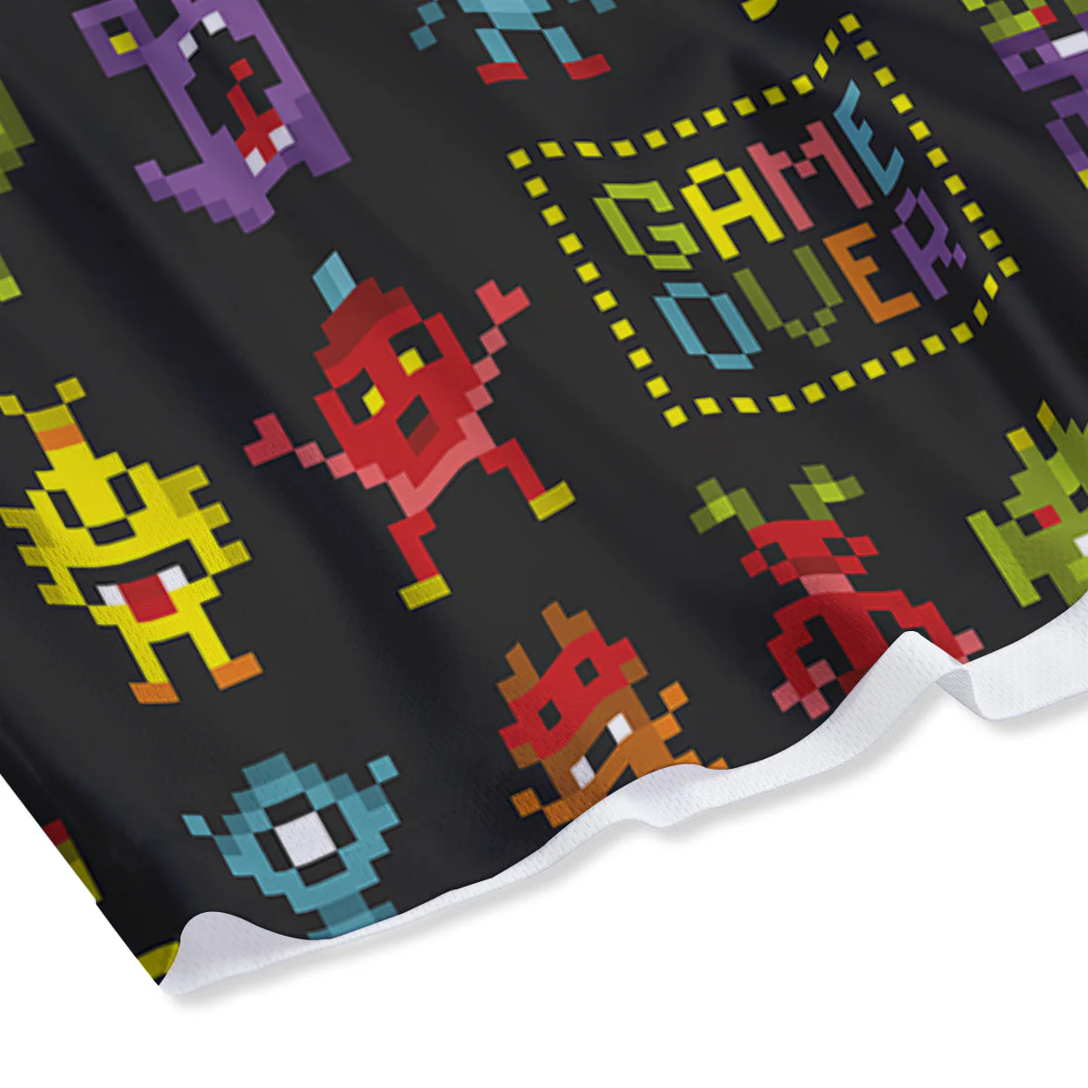 Game Monsters 8-Bit Video Print Pattern Mesh Shorts - Image 4