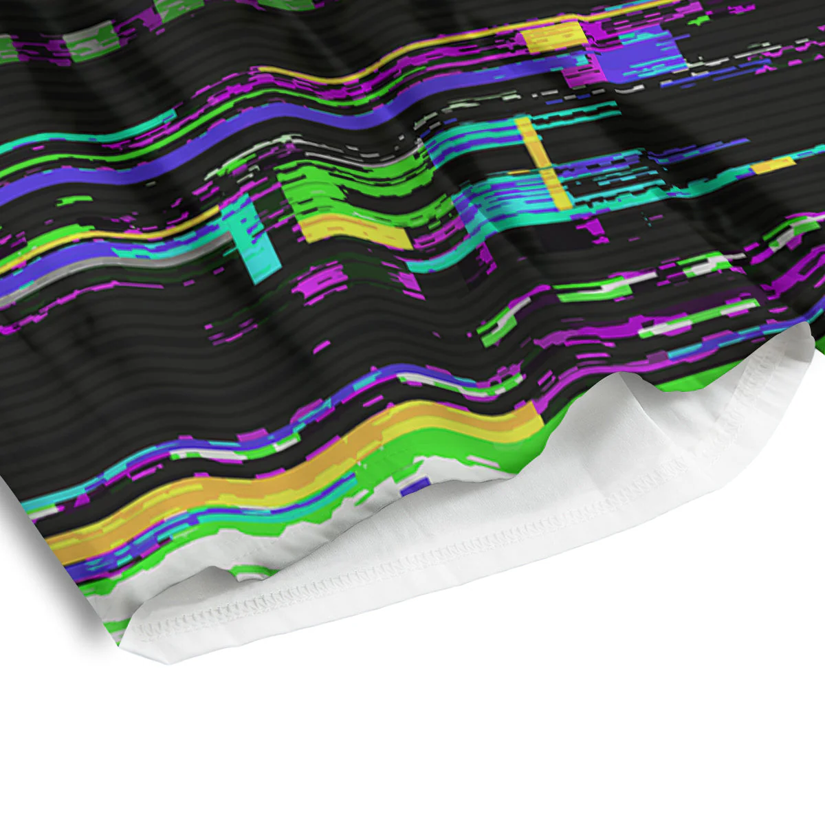 Game Over Text Glitch Effect Print Men's Athletic Shorts - Image 4