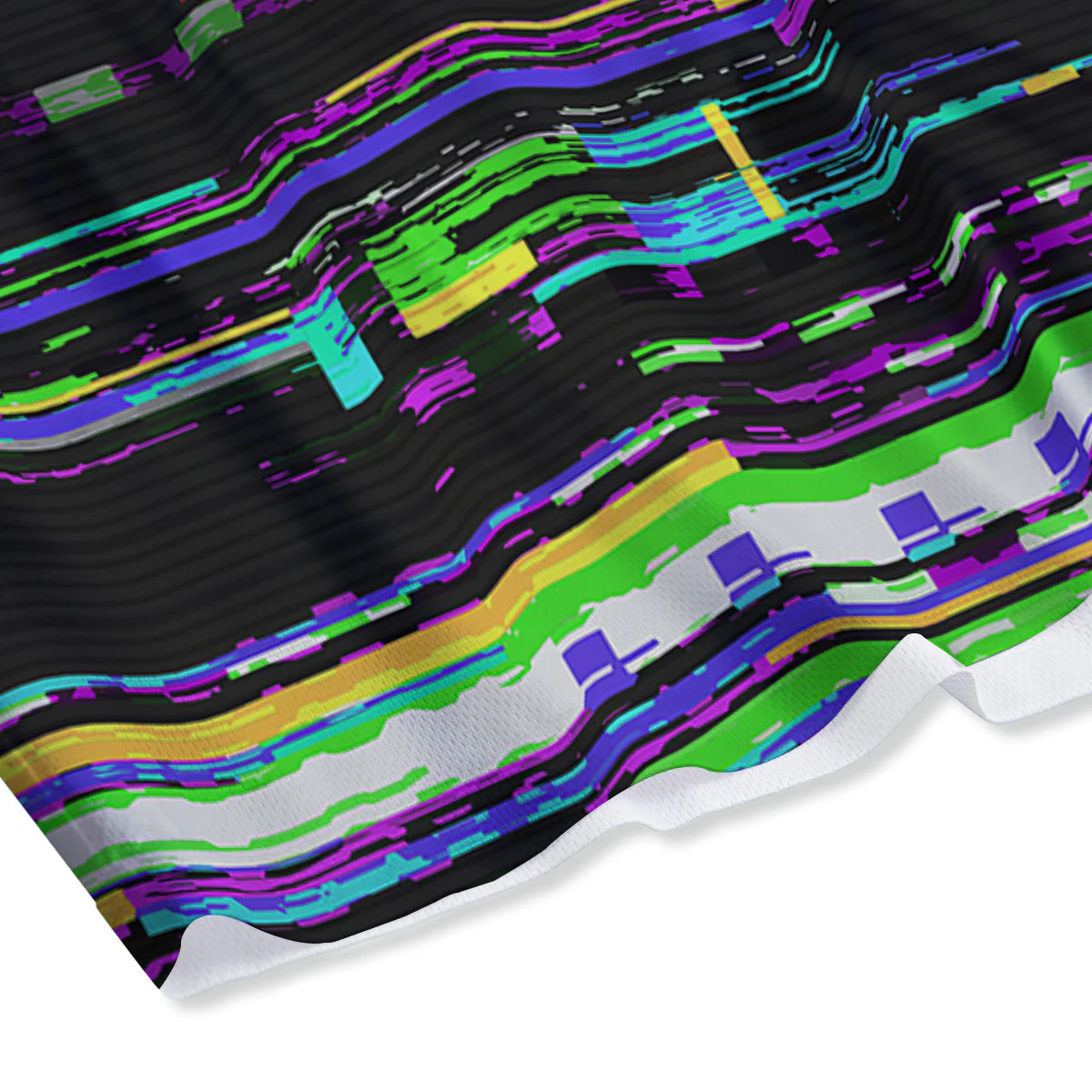 Game Over Text Glitch Effect Print Mesh Shorts - Image 4