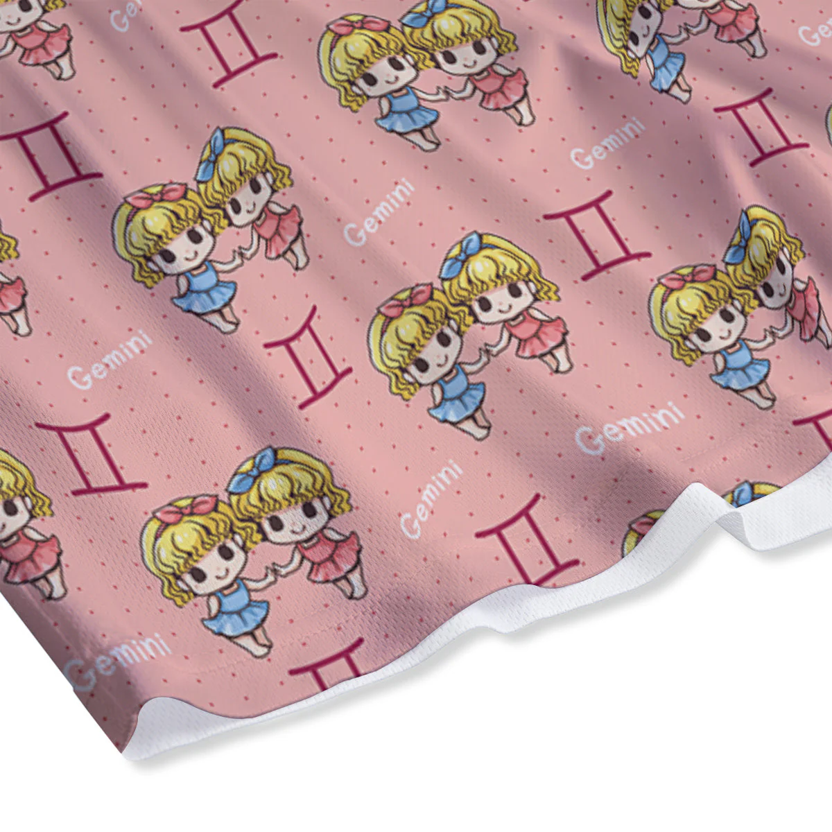 Gemini Cute Cartoon Print Pattern Mesh Shorts - Image 4