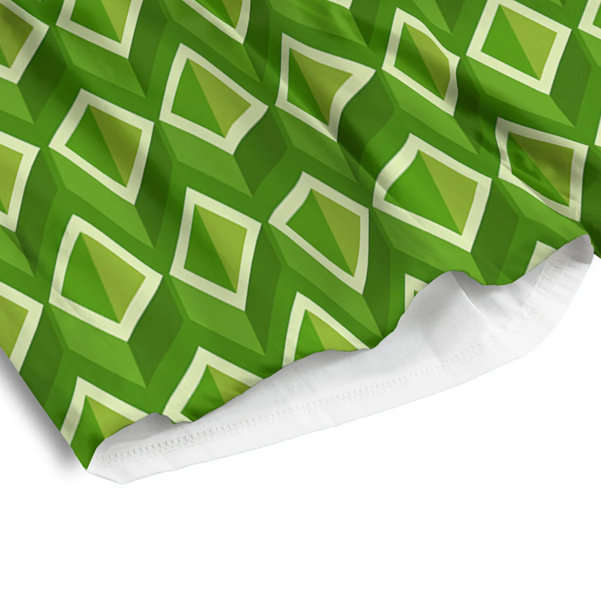 Geometric 3D Bamboo Print Pattern Men's Athletic Shorts - Image 4