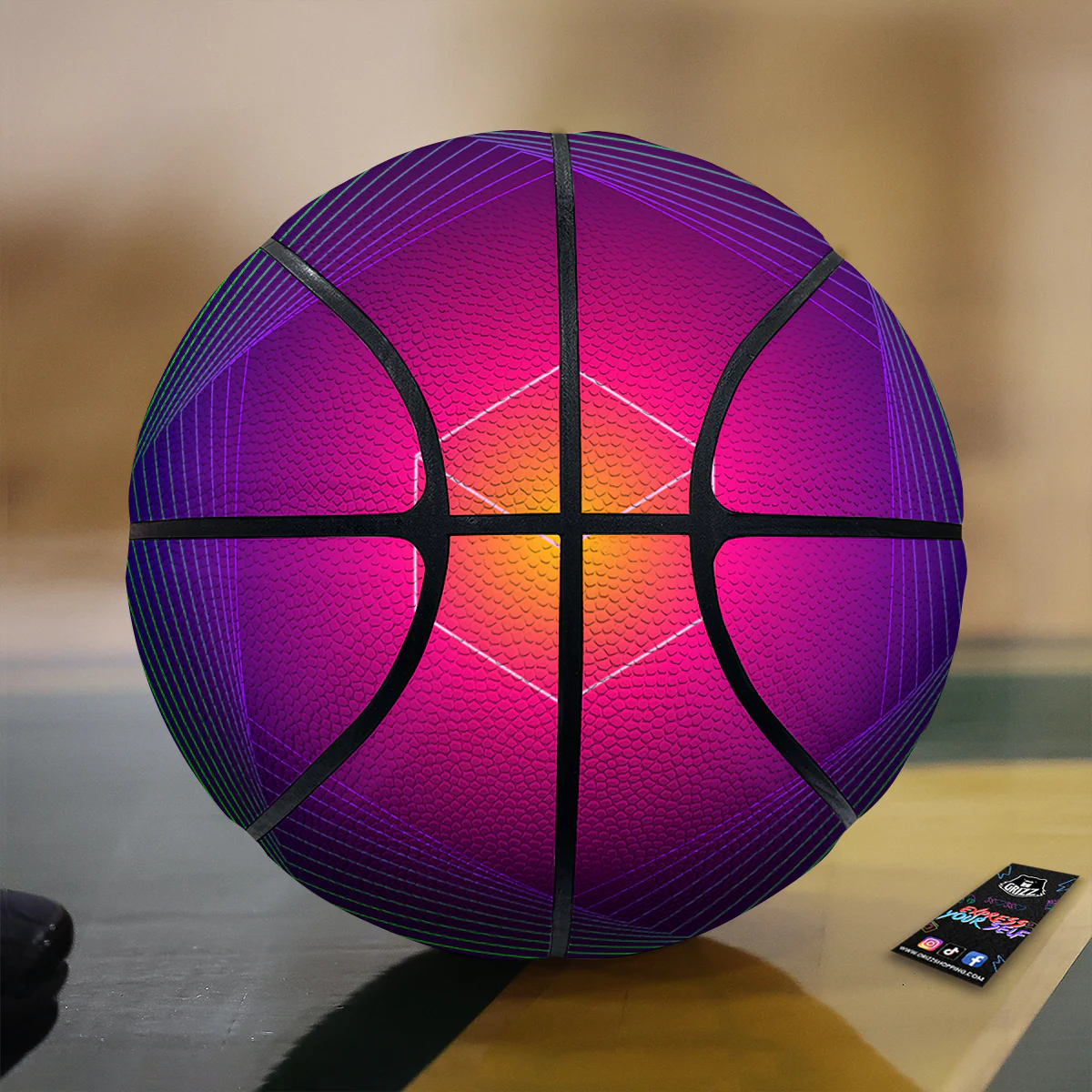 Geometric EDM Colorful Print Basketball