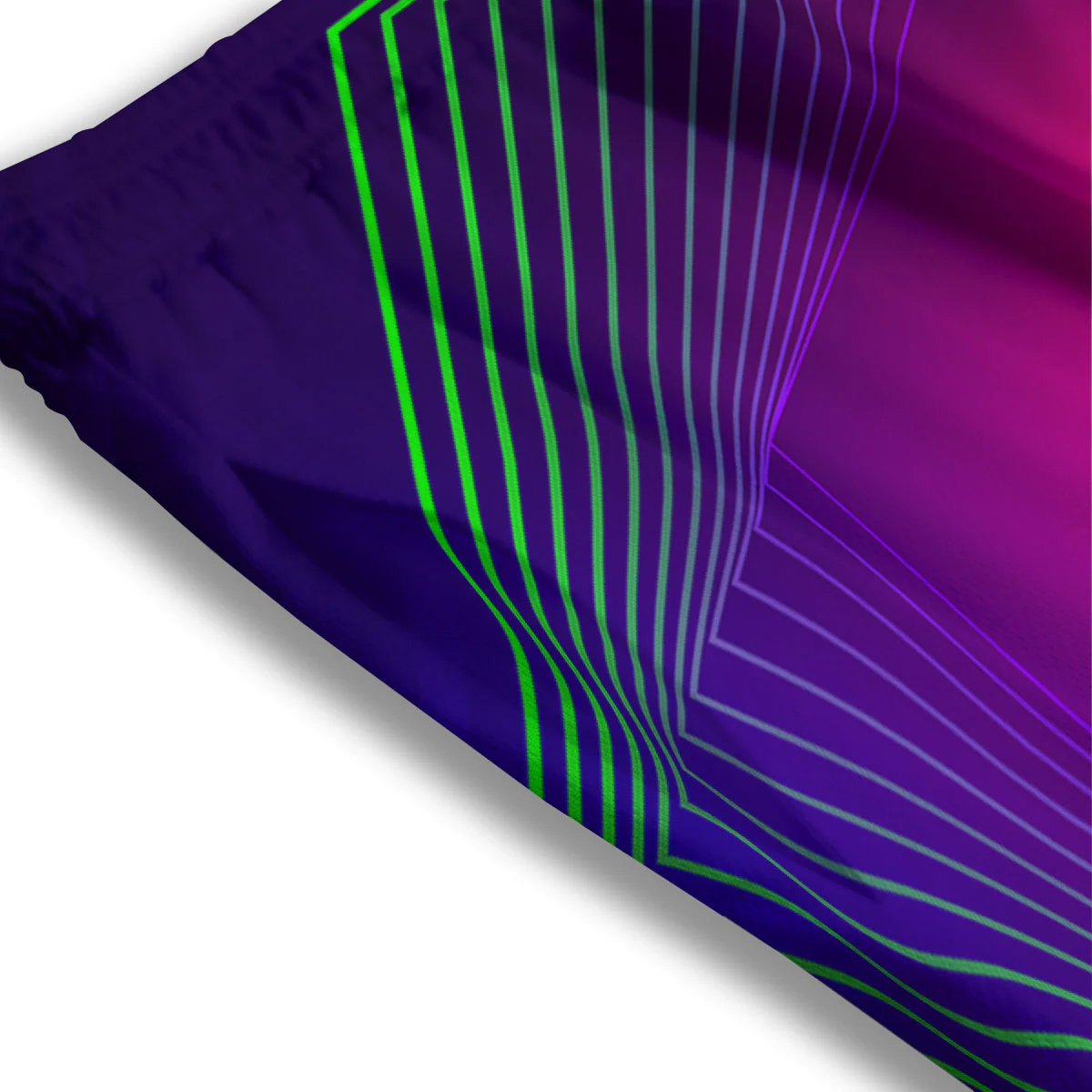 Geometric EDM Colorful Print Mesh Shorts - Image 3