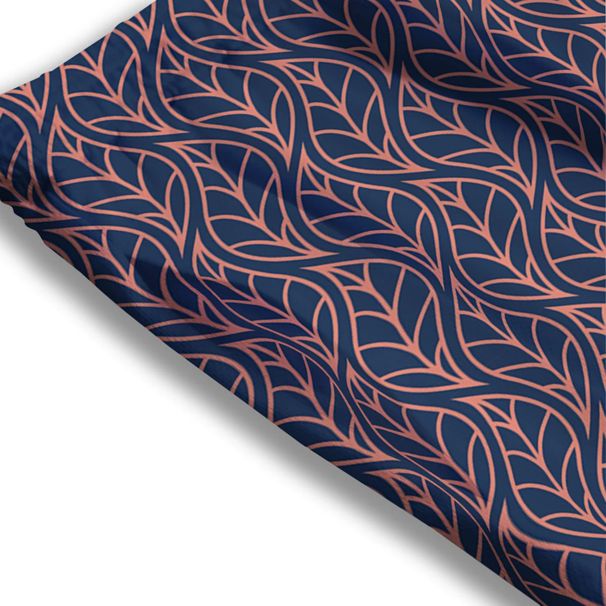 Geometric Leaf Vintage Print Pattern Mesh Shorts - Image 3