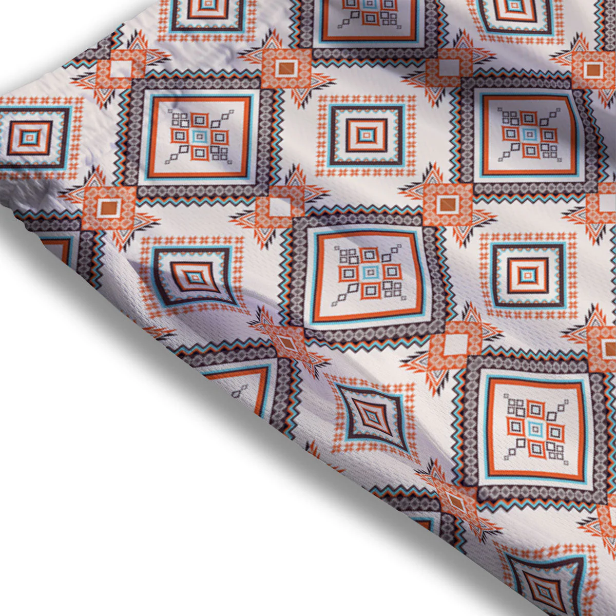 Geometric Native American Print Pattern Mesh Shorts - Image 3