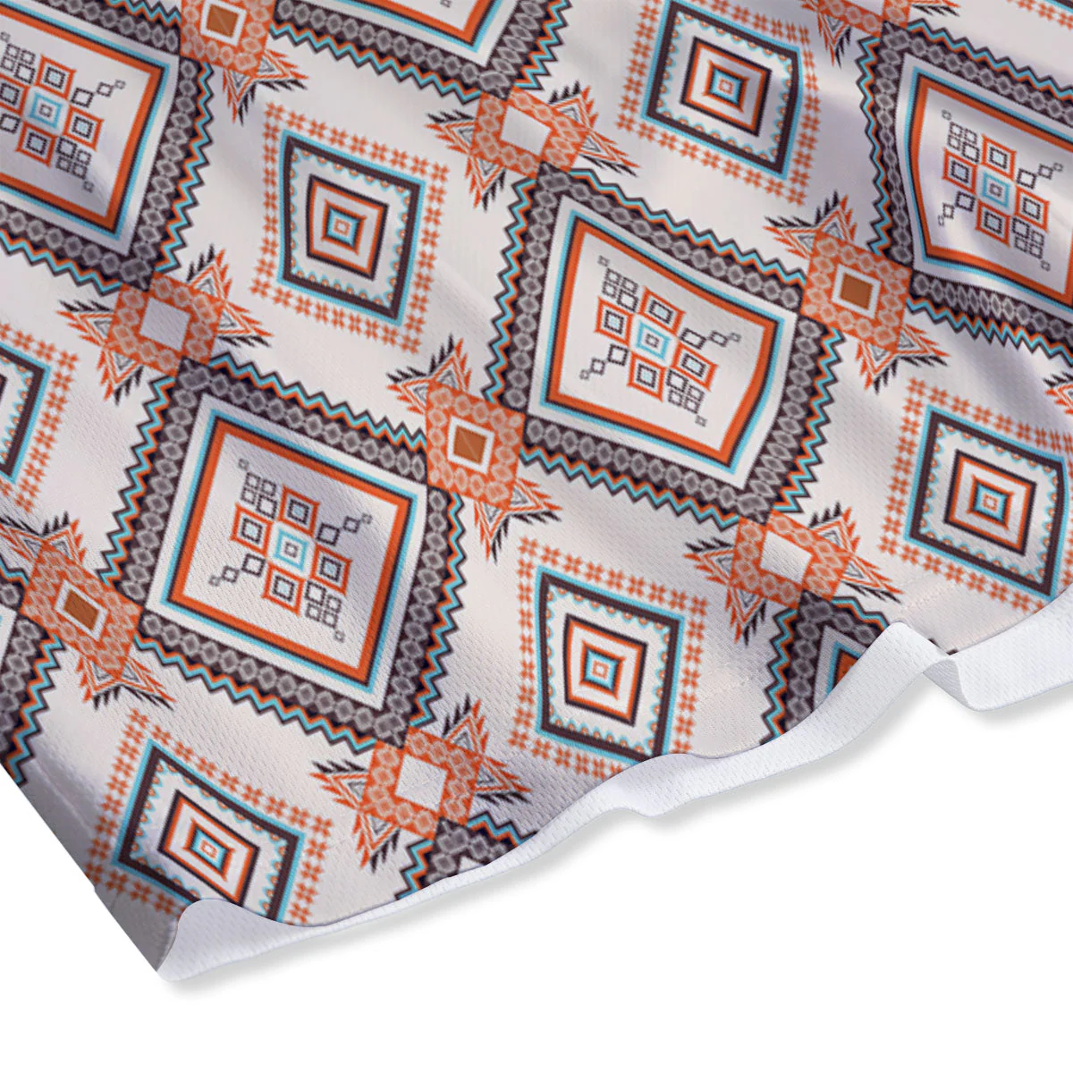 Geometric Native American Print Pattern Mesh Shorts - Image 4