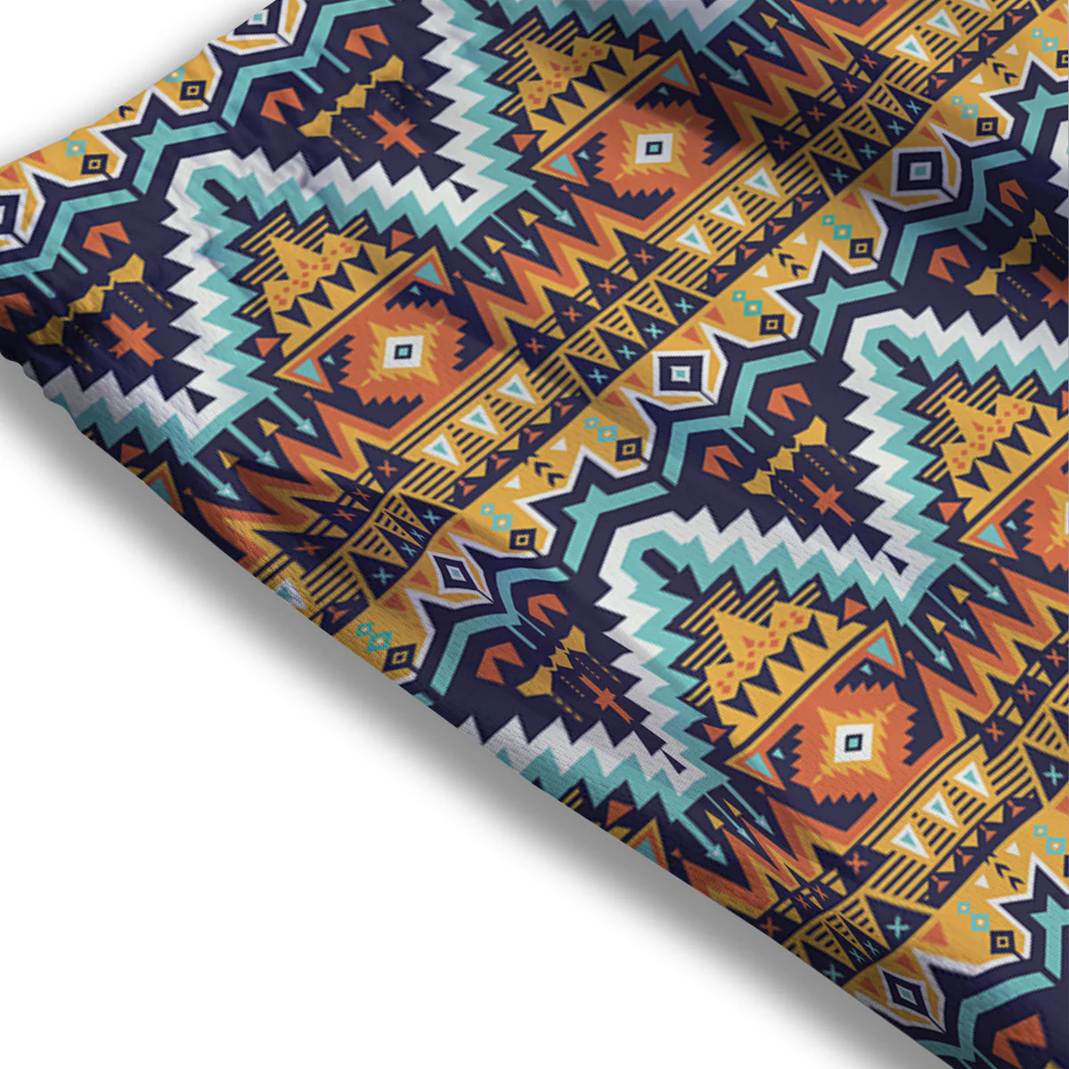 Geometric Navajo Print Pattern Mesh Shorts - Image 3
