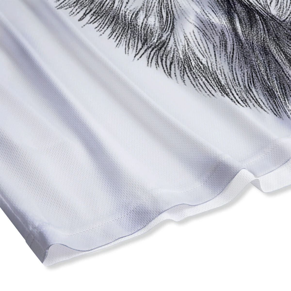 German Shepherd White And Black Print Mesh Shorts - Image 4