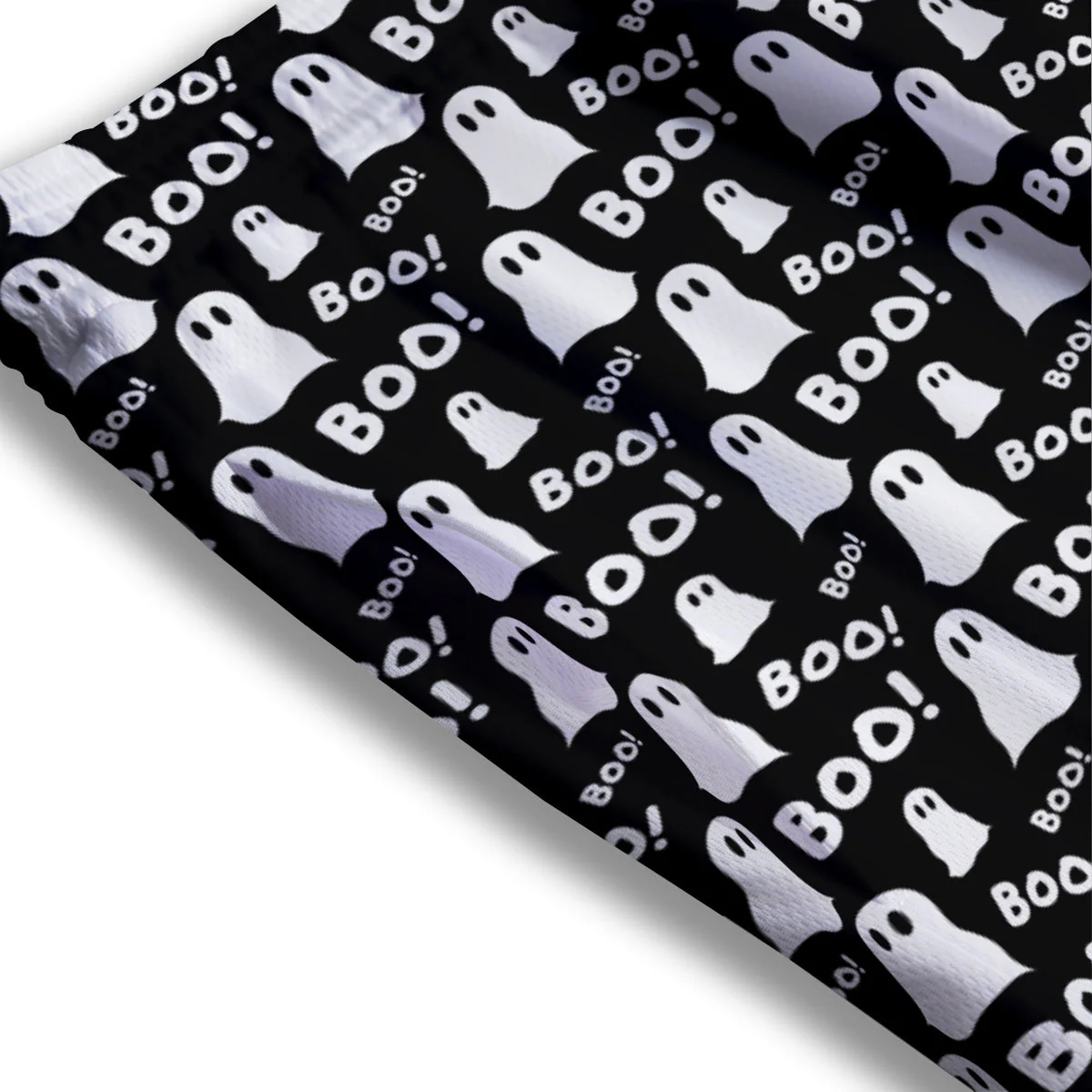 Ghost Cartoon Print Pattern Mesh Shorts - Image 3