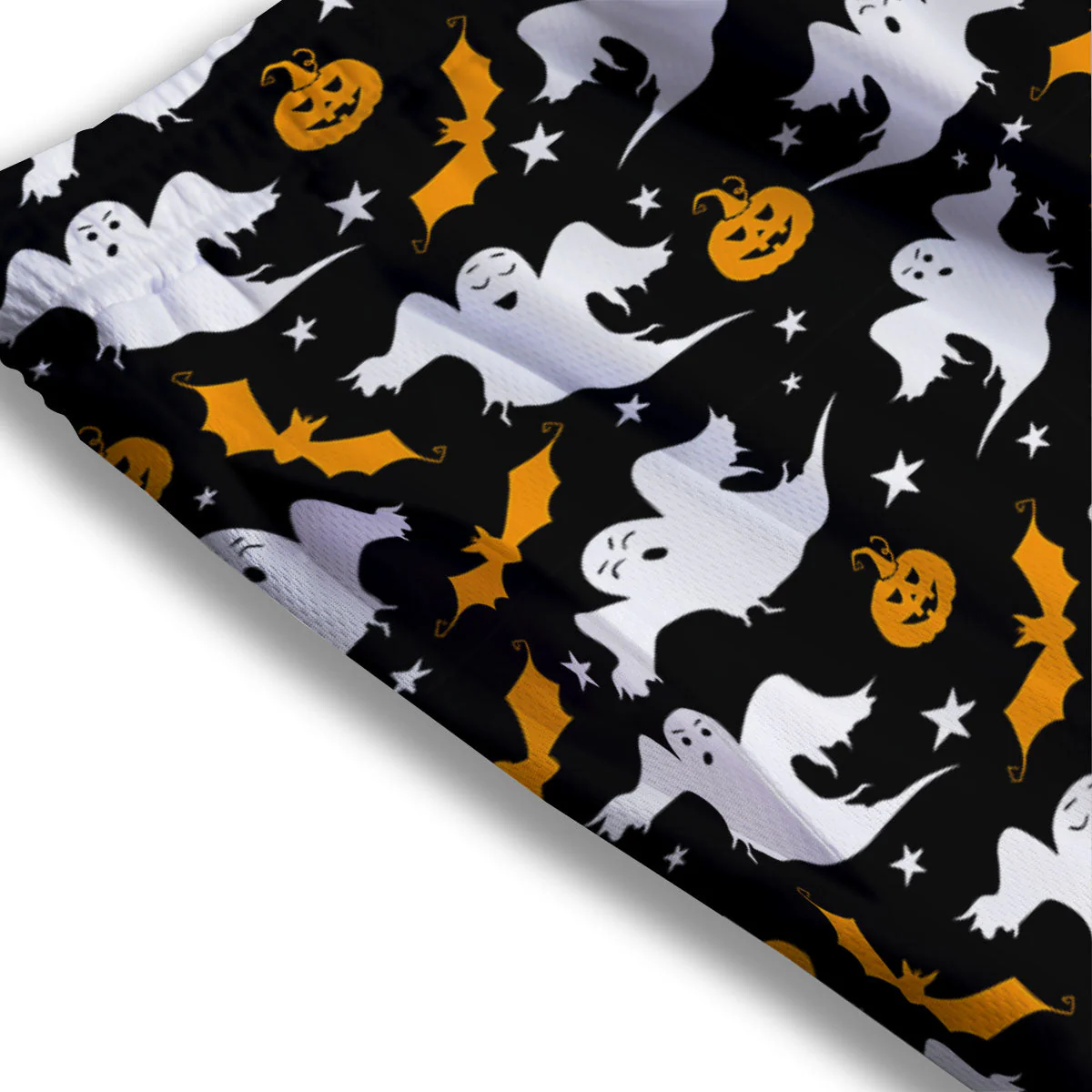 Ghost Halloween Print Pattern Mesh Shorts - Image 3