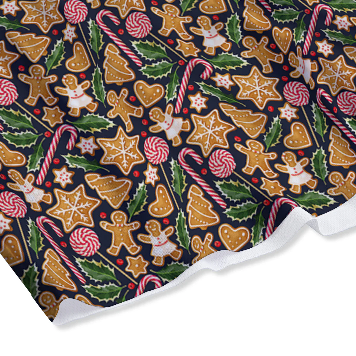 Gingerbread Cute Print Pattern Mesh Shorts - Image 4