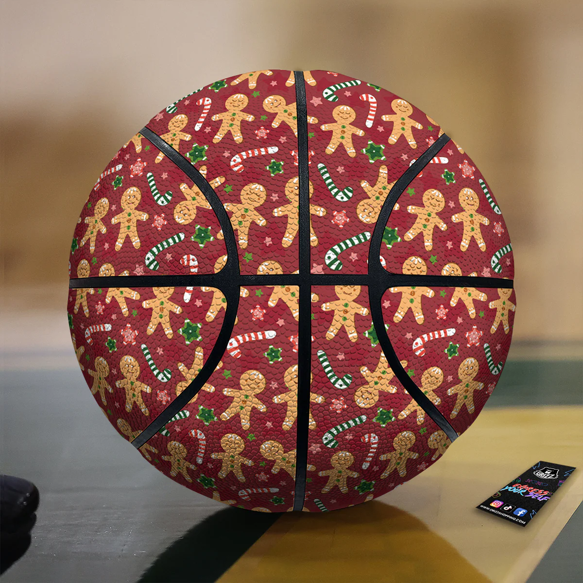 Gingerbread Man Cute Print Pattern Basketball