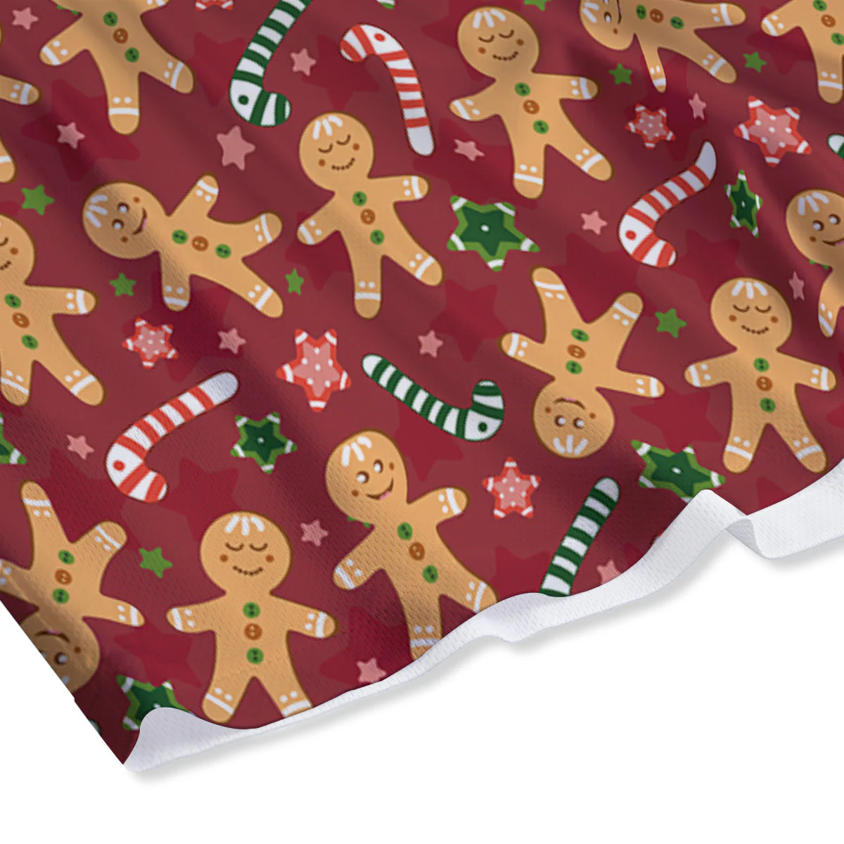 Gingerbread Man Cute Print Pattern Mesh Shorts - Image 4