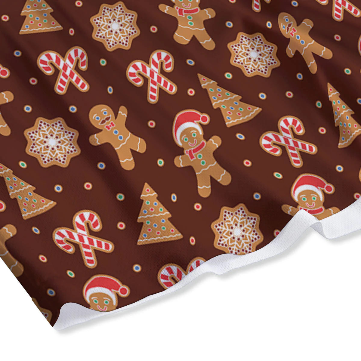 Gingerbread Man Print Pattern Mesh Shorts - Image 4
