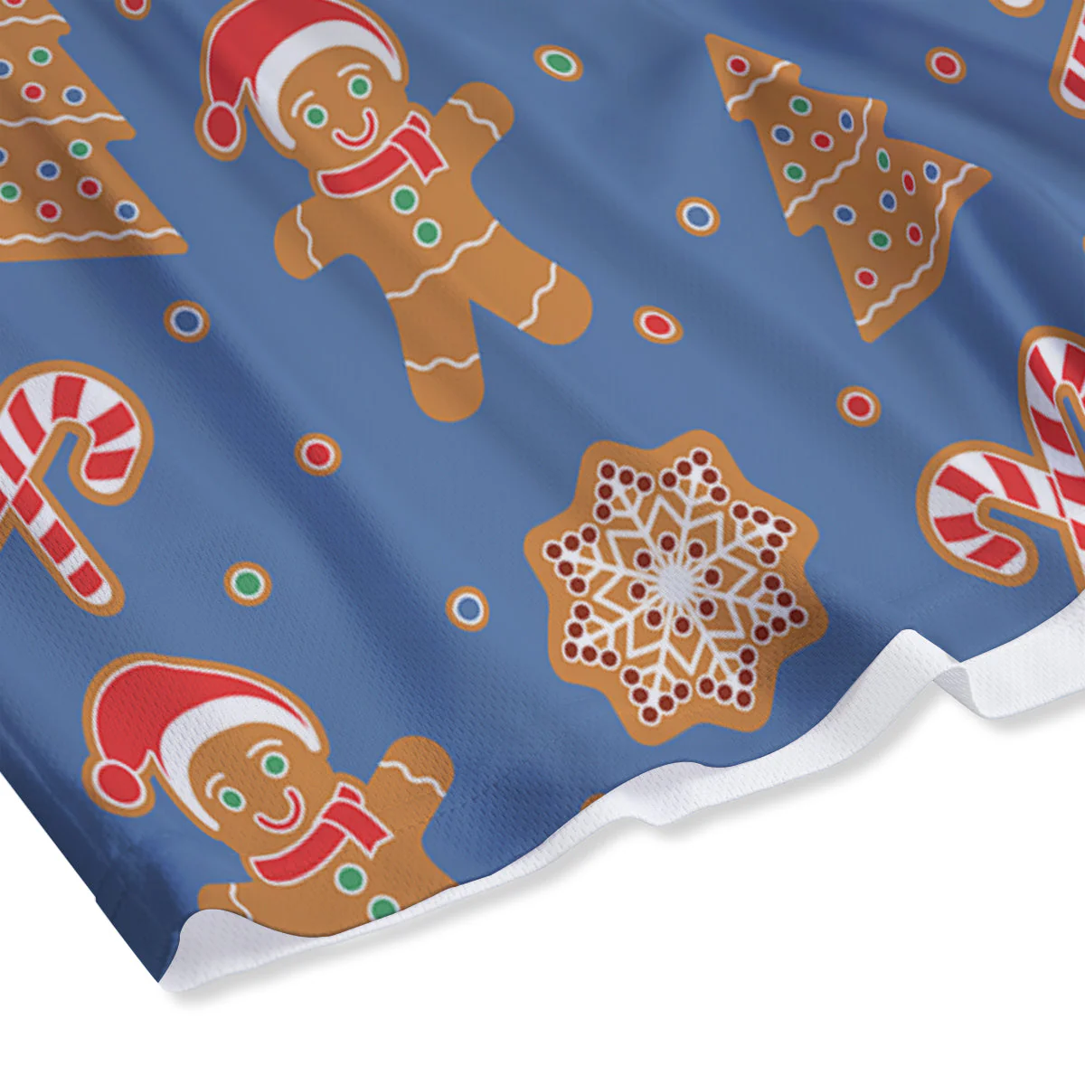 Gingerbread Man Xmas Print Pattern Mesh Shorts - Image 4