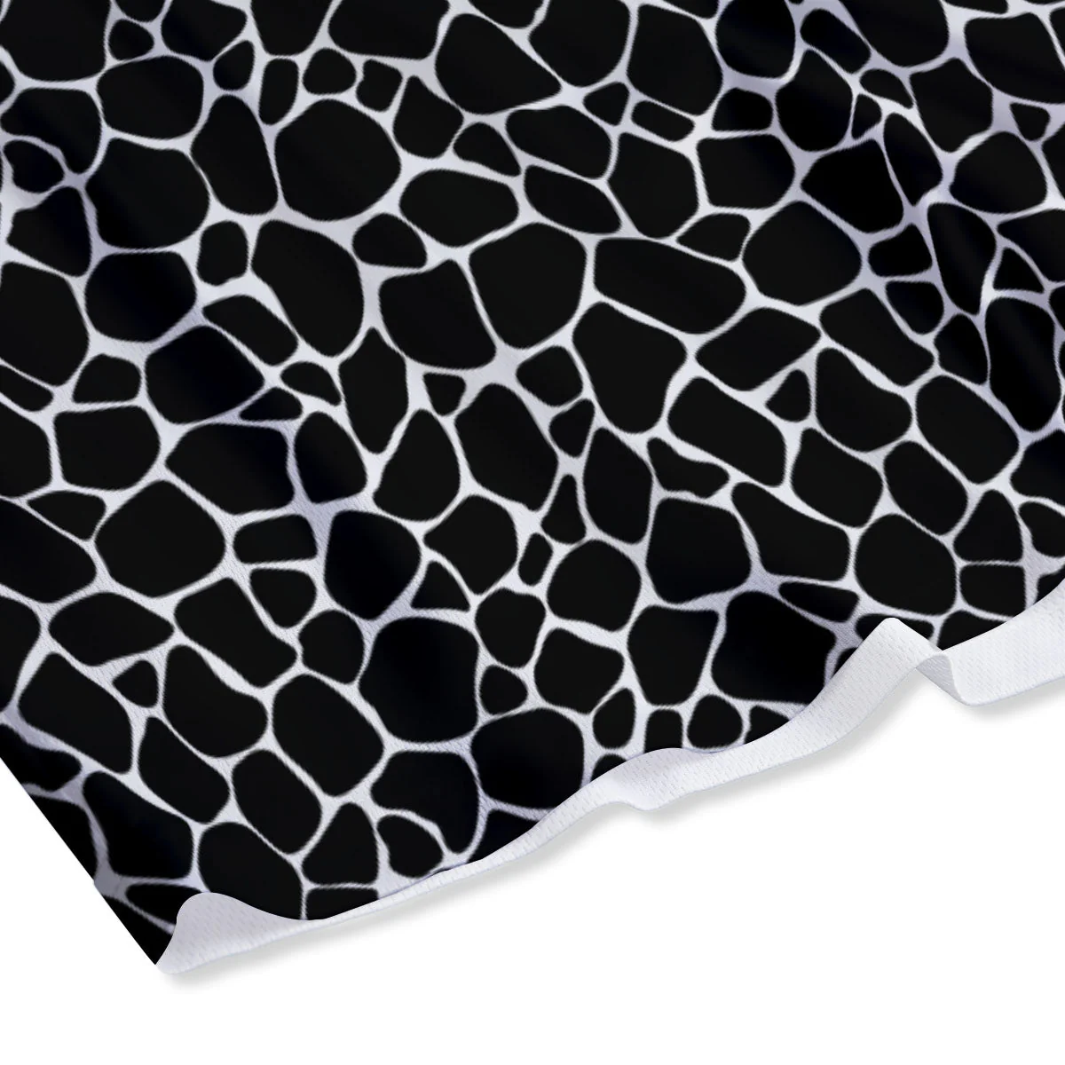 Giraffe Black Tropical Print Pattern Mesh Shorts - Image 4