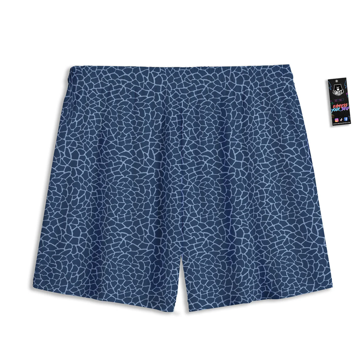 Giraffe Blue Print Mesh Shorts - Image 2